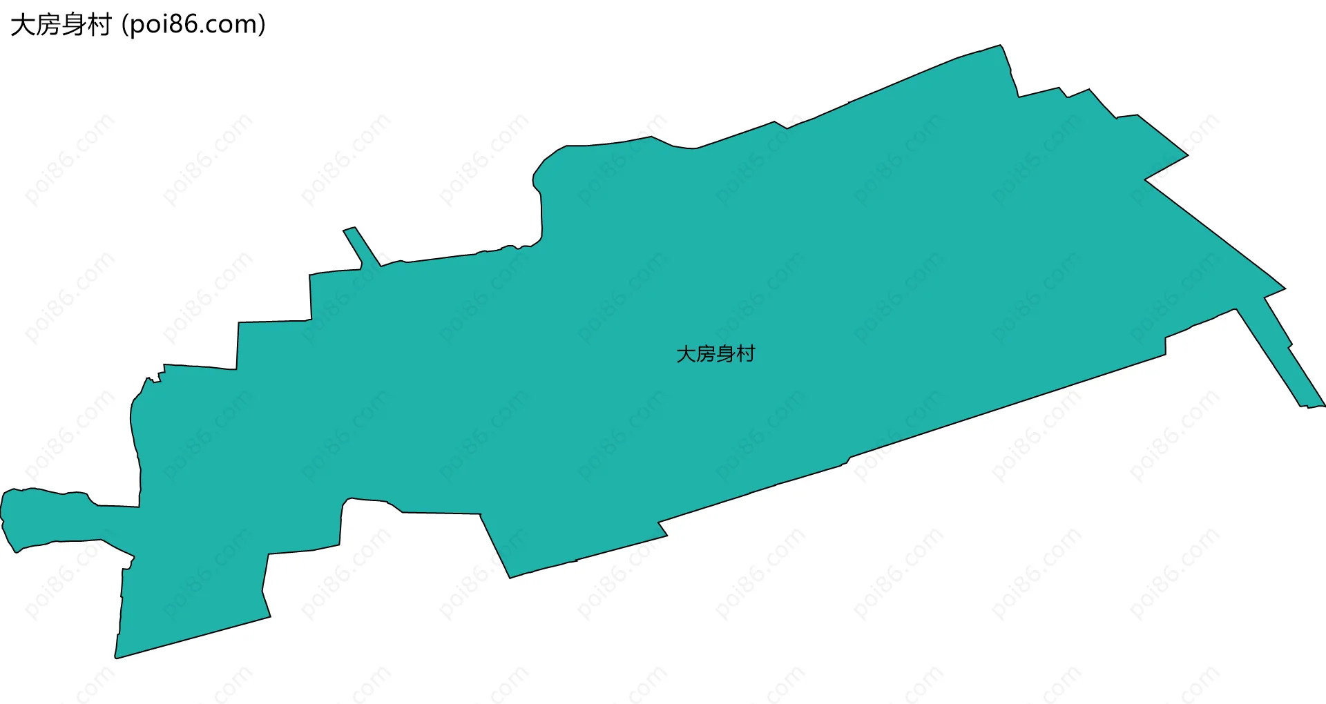 大房身村边界地图