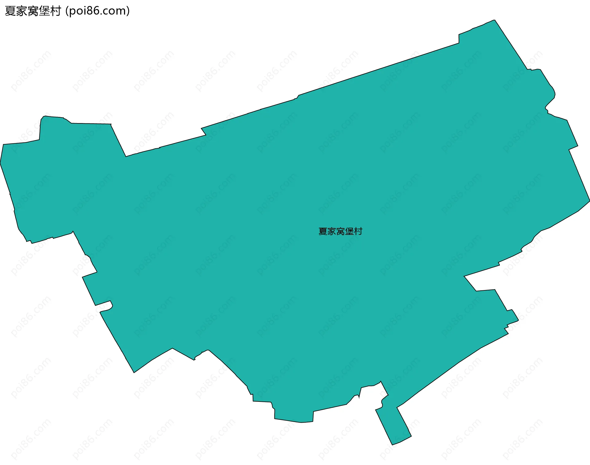 夏家窝堡村边界地图