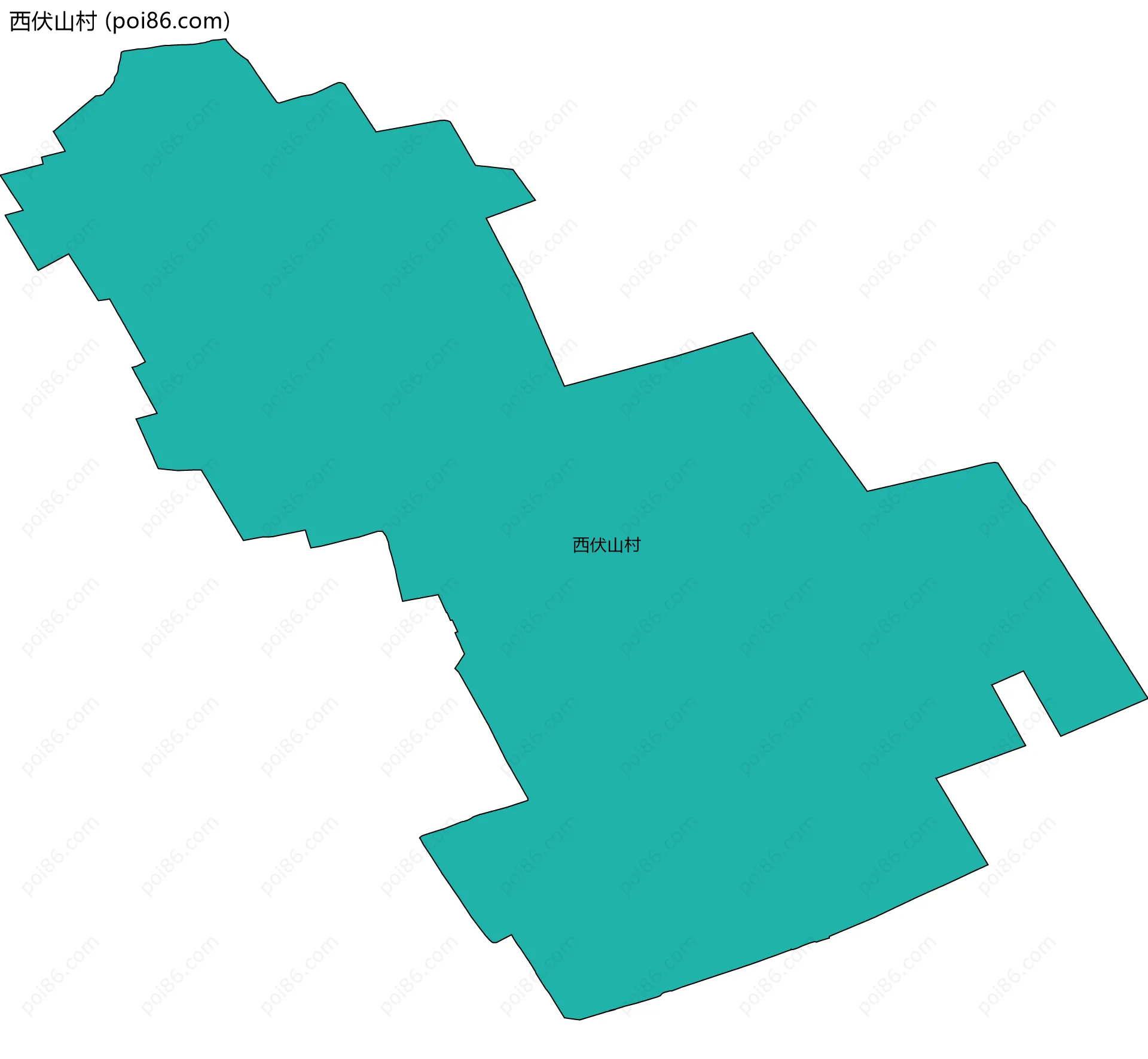 西伏山村边界地图