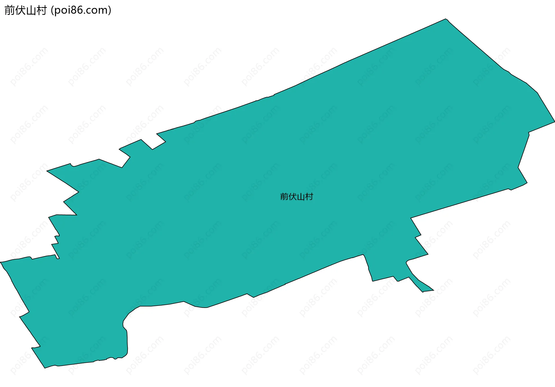 前伏山村边界地图