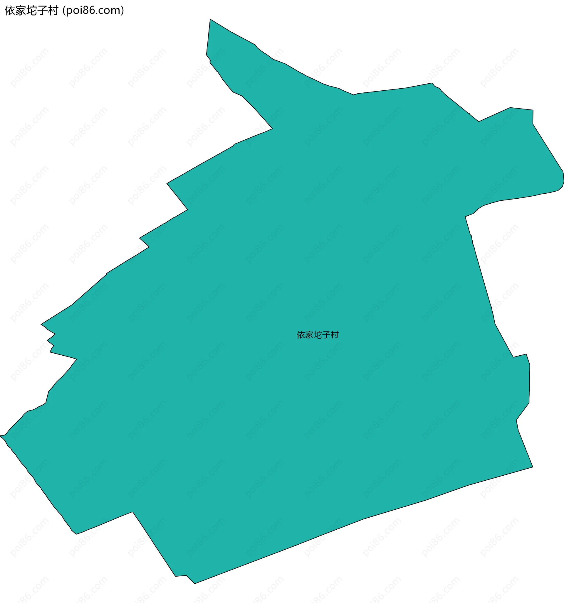 依家坨子村边界地图