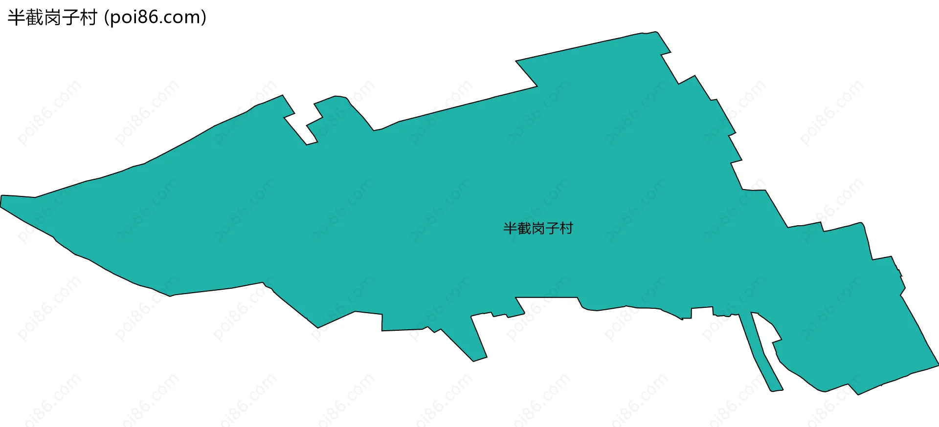 半截岗子村边界地图