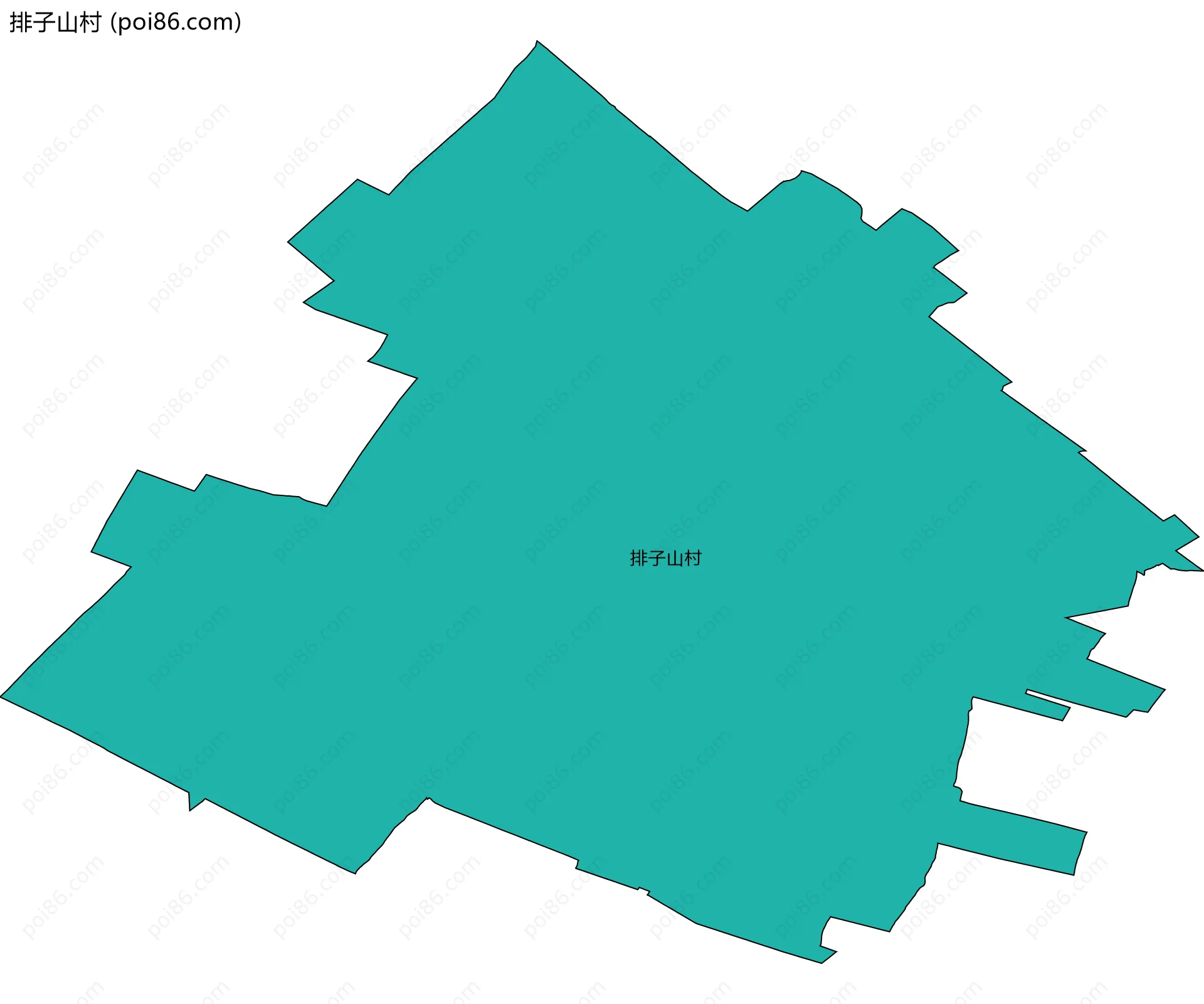排子山村边界地图