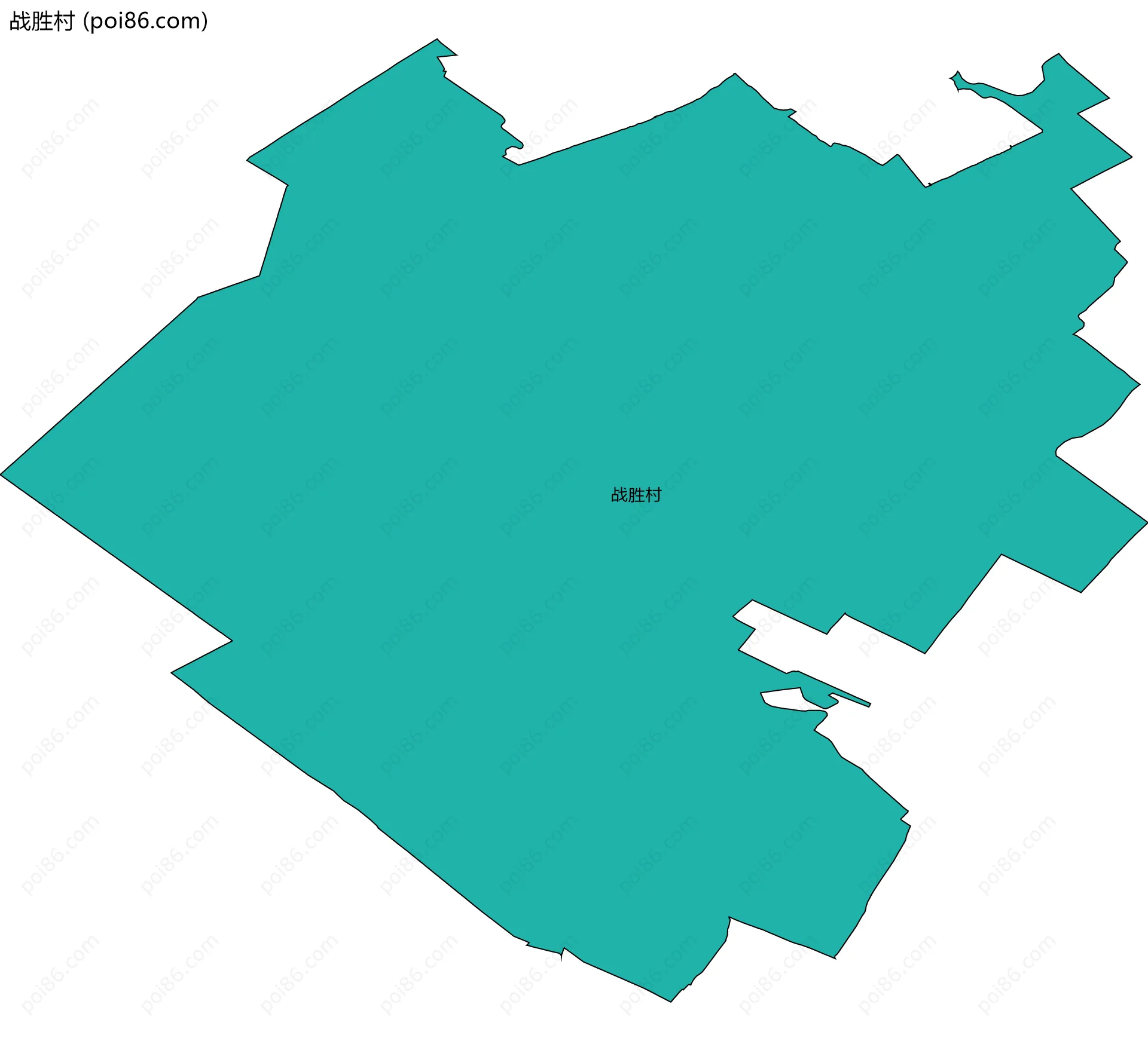 战胜村边界地图
