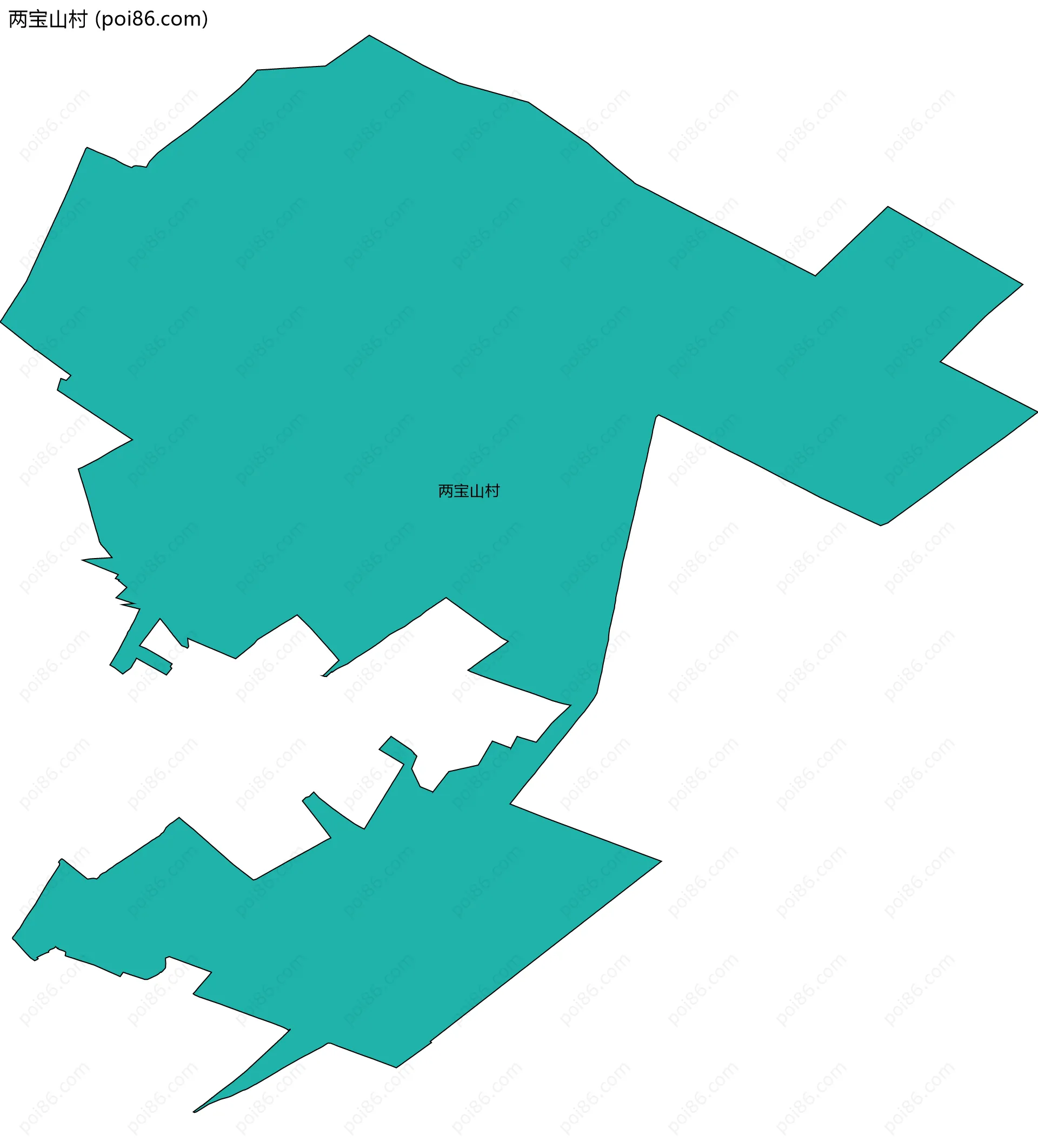 两宝山村边界地图