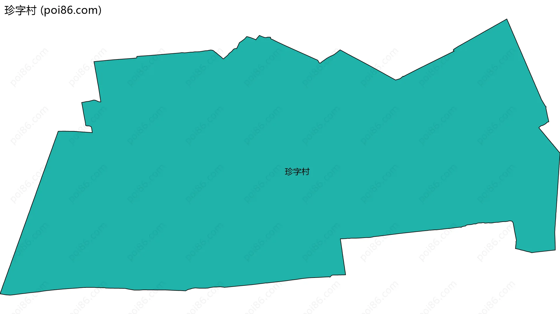 珍字村边界地图