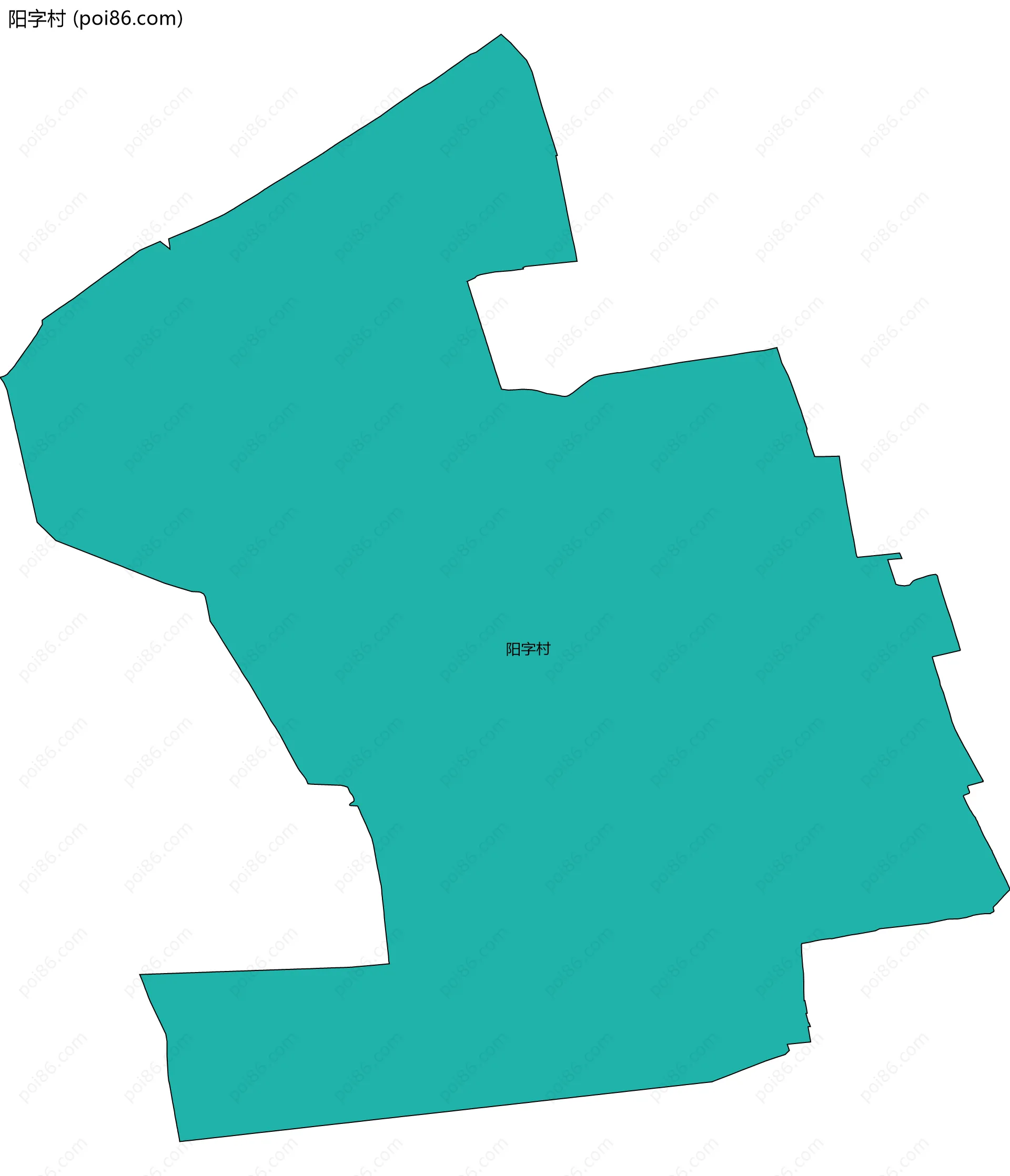 阳字村边界地图