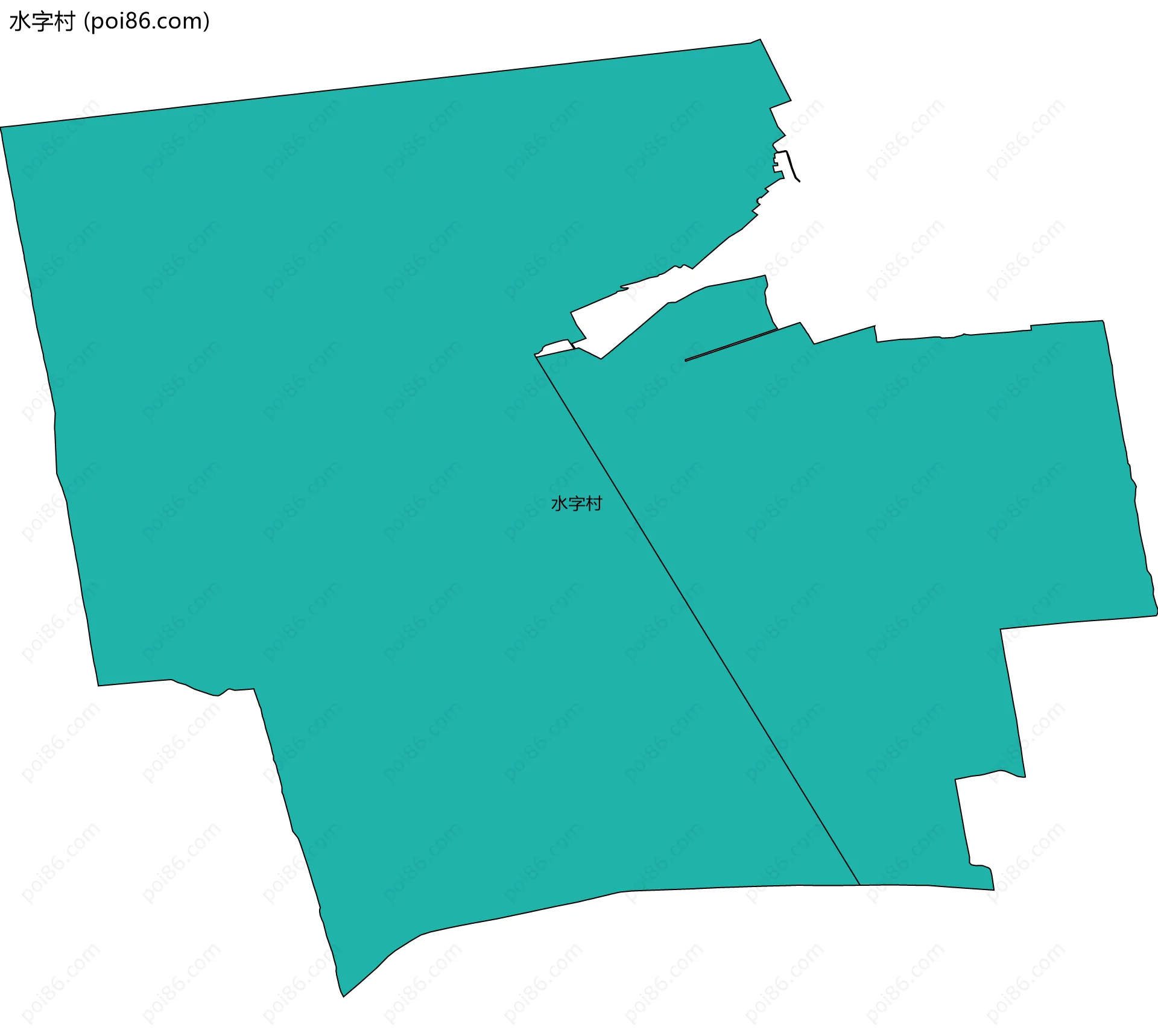 水字村边界地图
