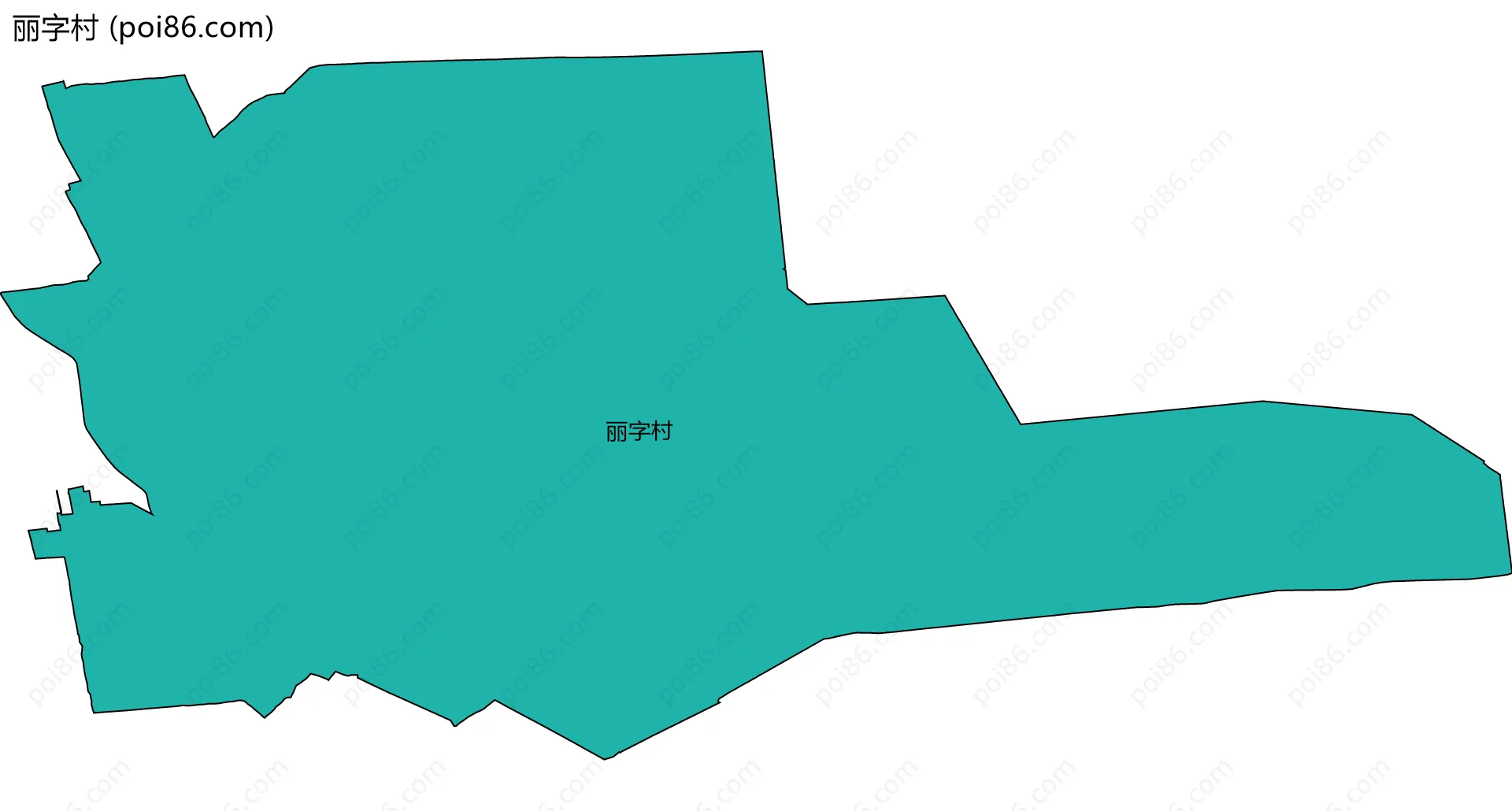 丽字村边界地图