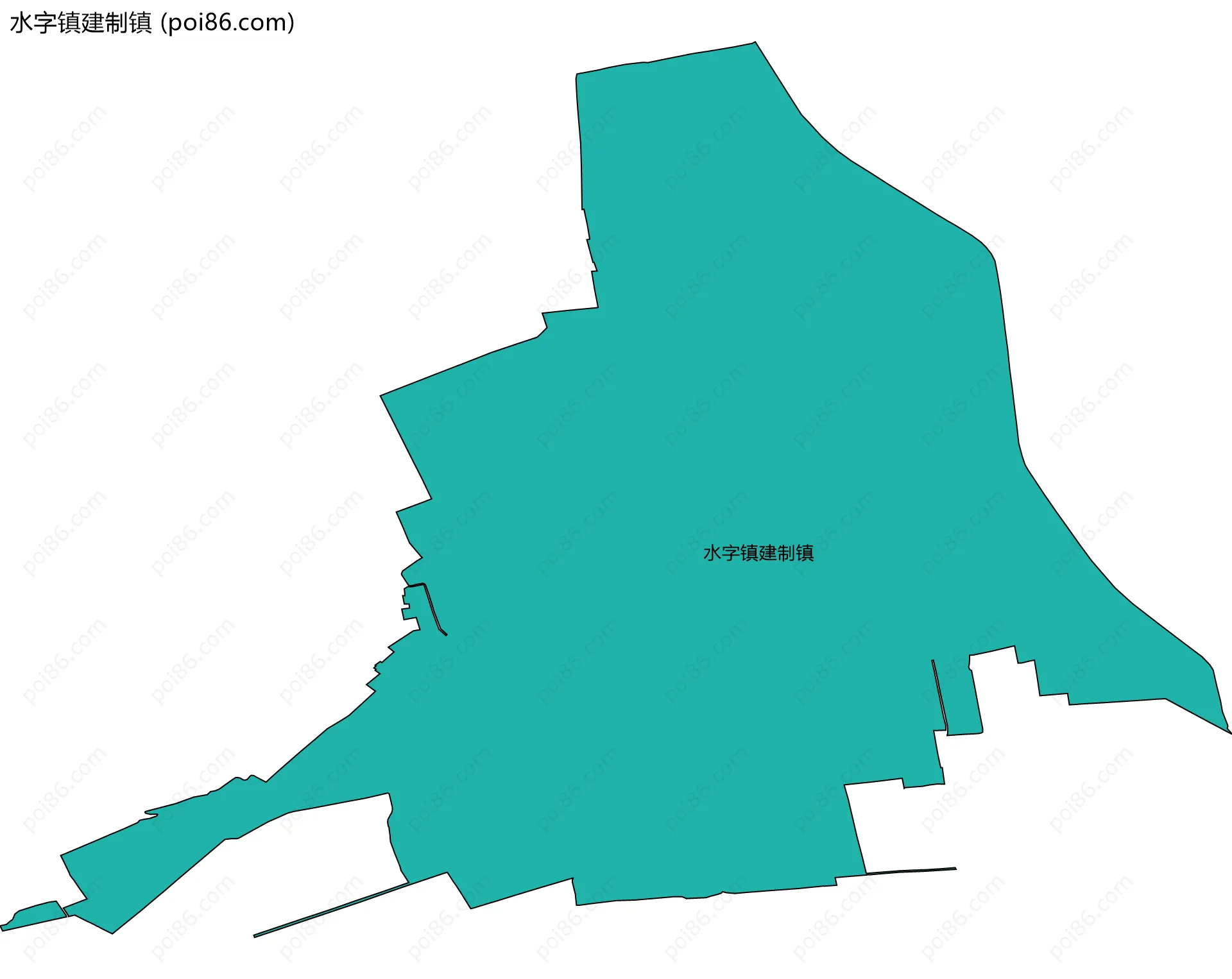 水字镇建制镇边界地图