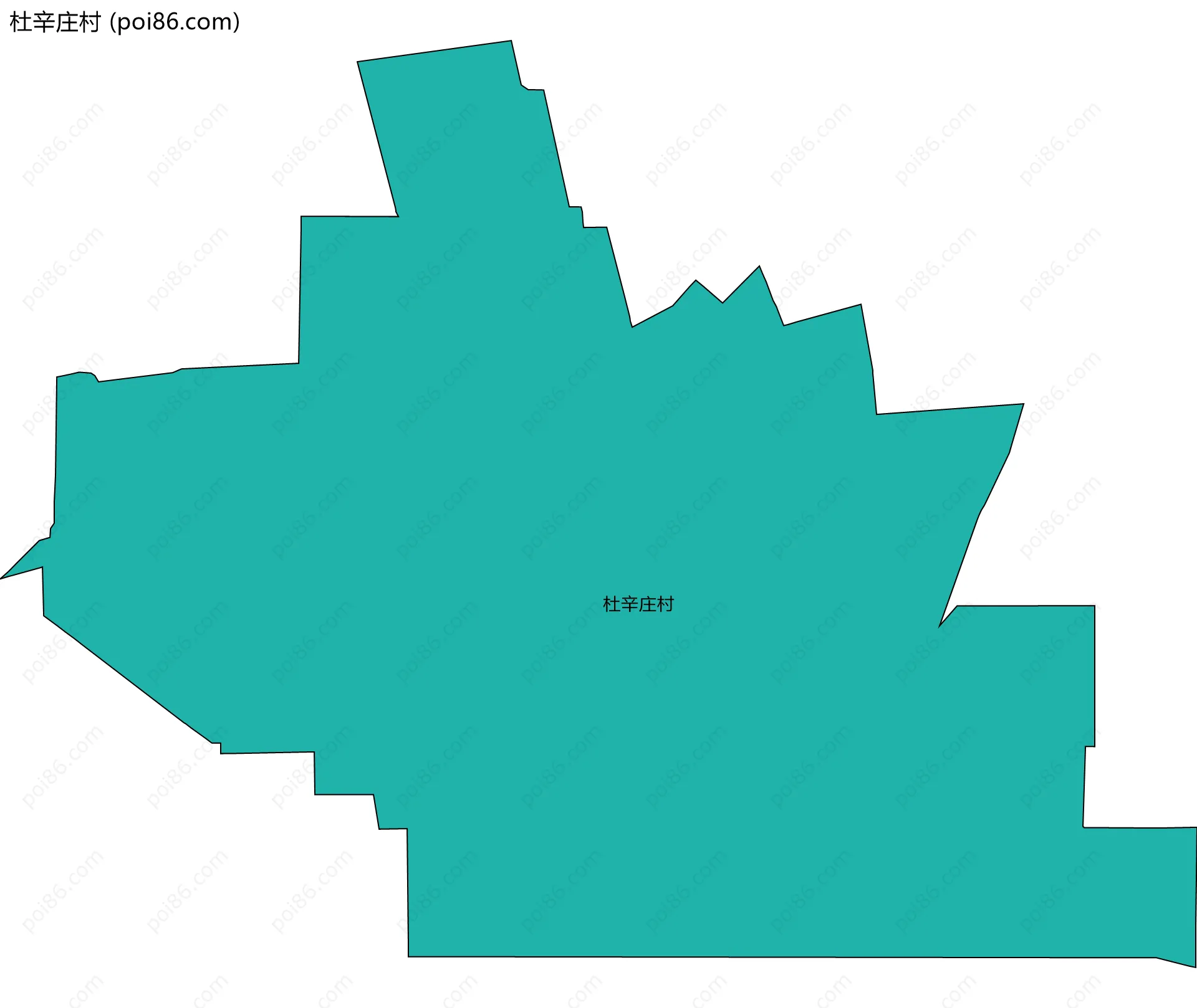 杜辛庄村边界地图