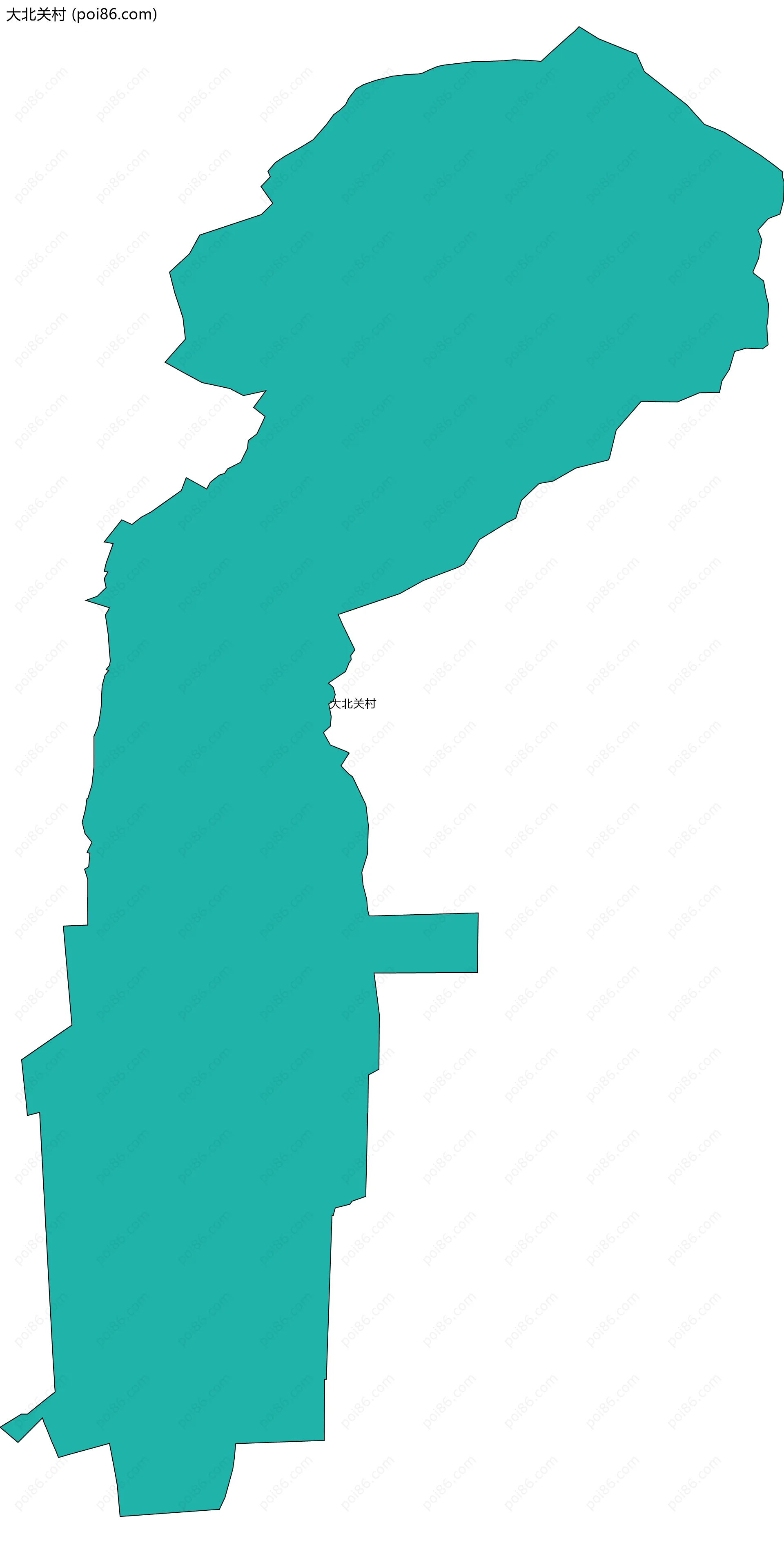 大北关村边界地图