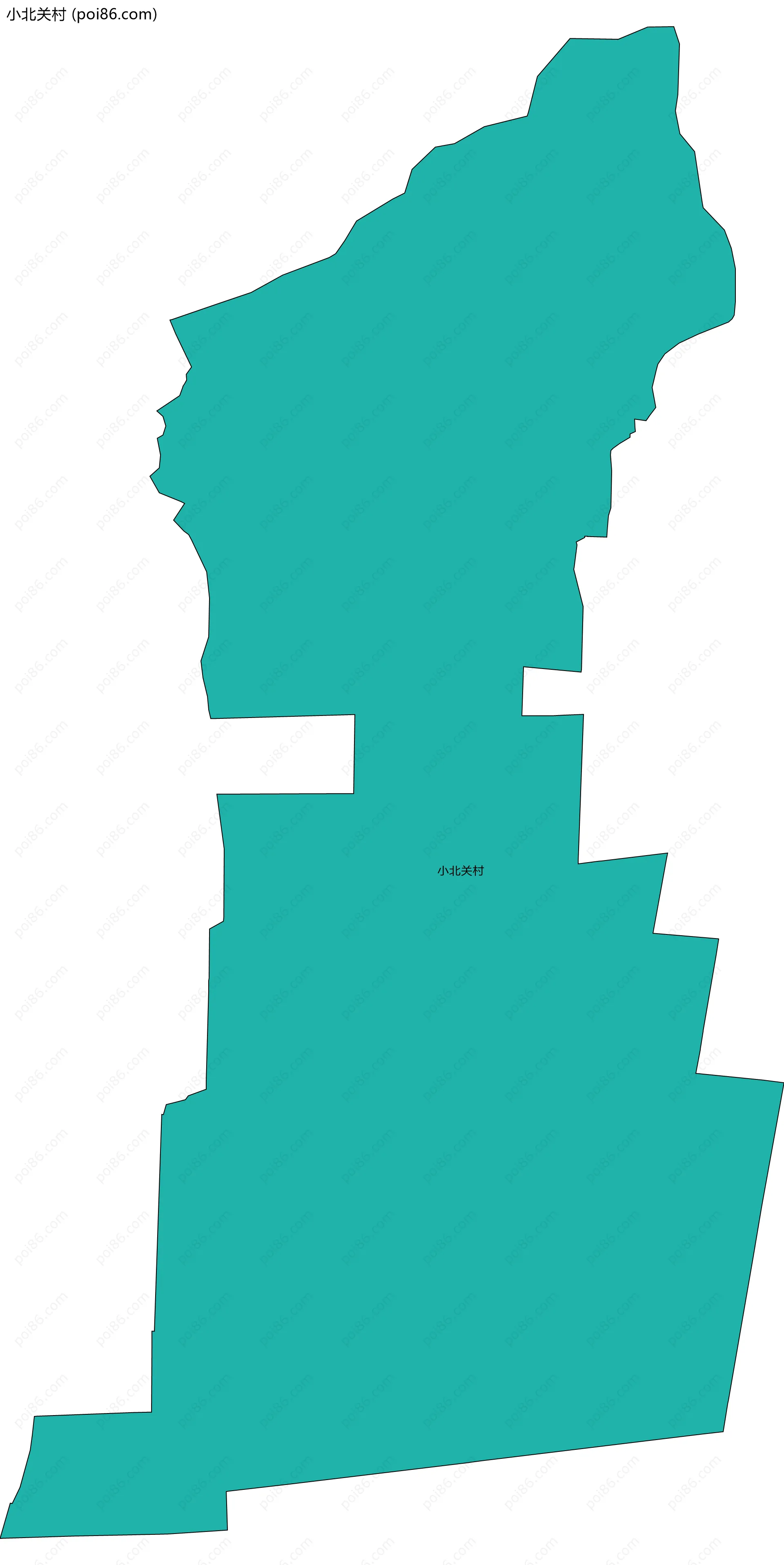 小北关村边界地图