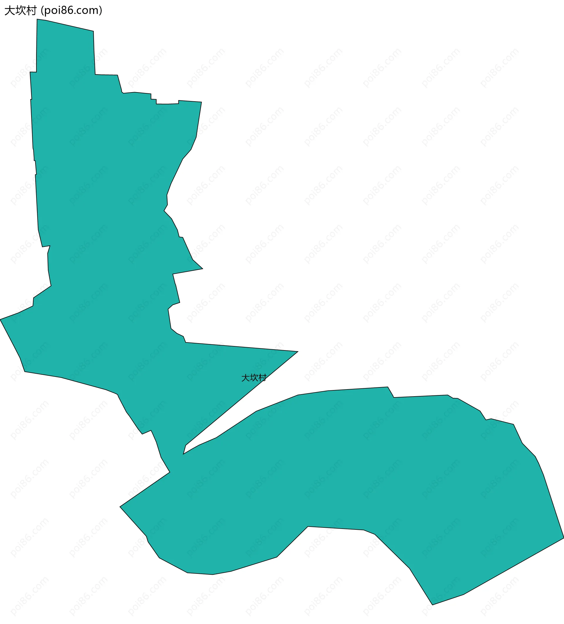 大坎村边界地图