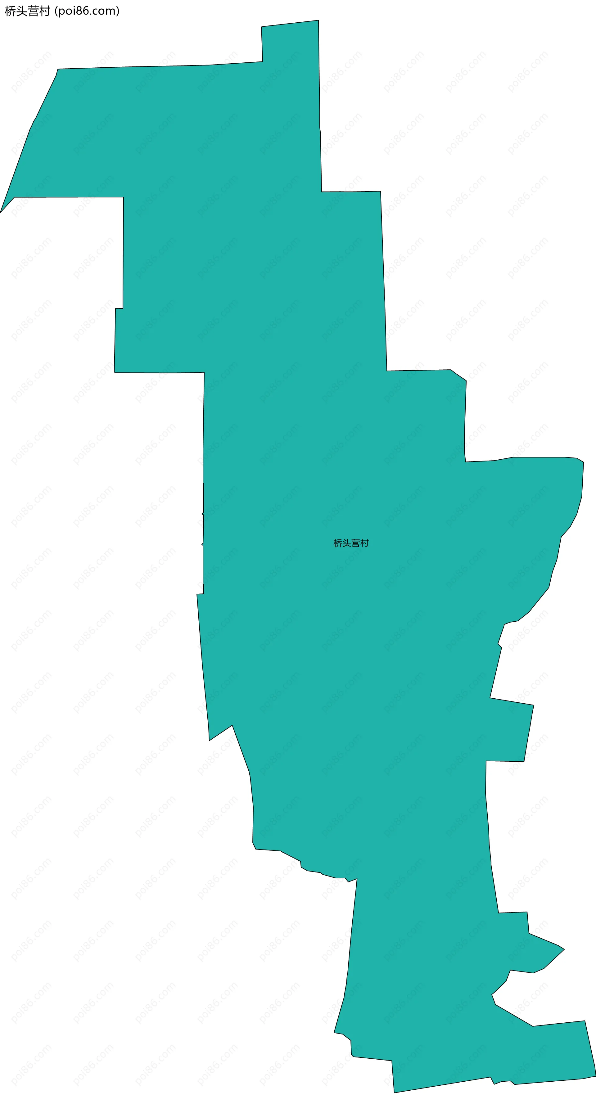 桥头营村边界地图