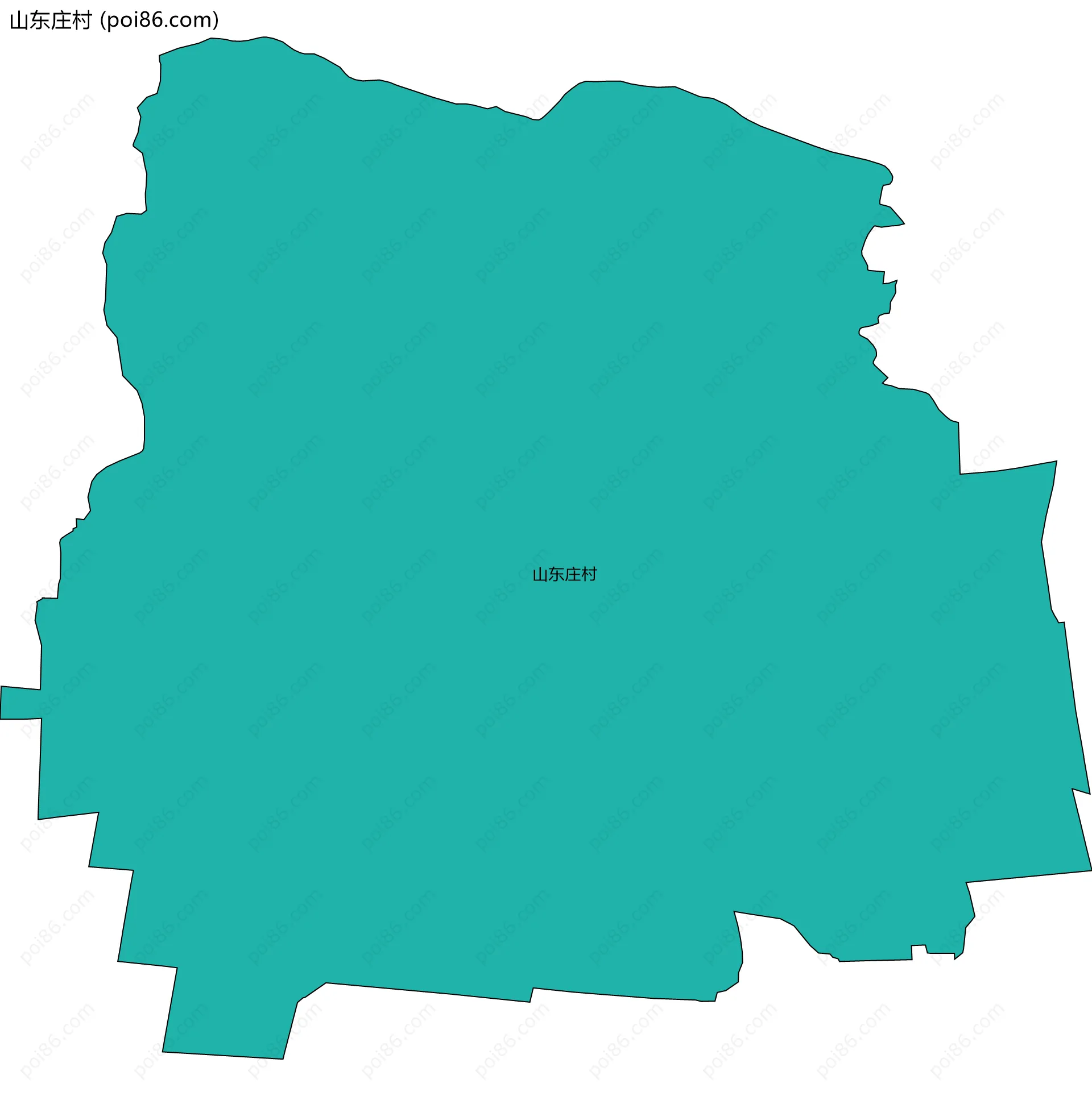 山东庄村边界地图