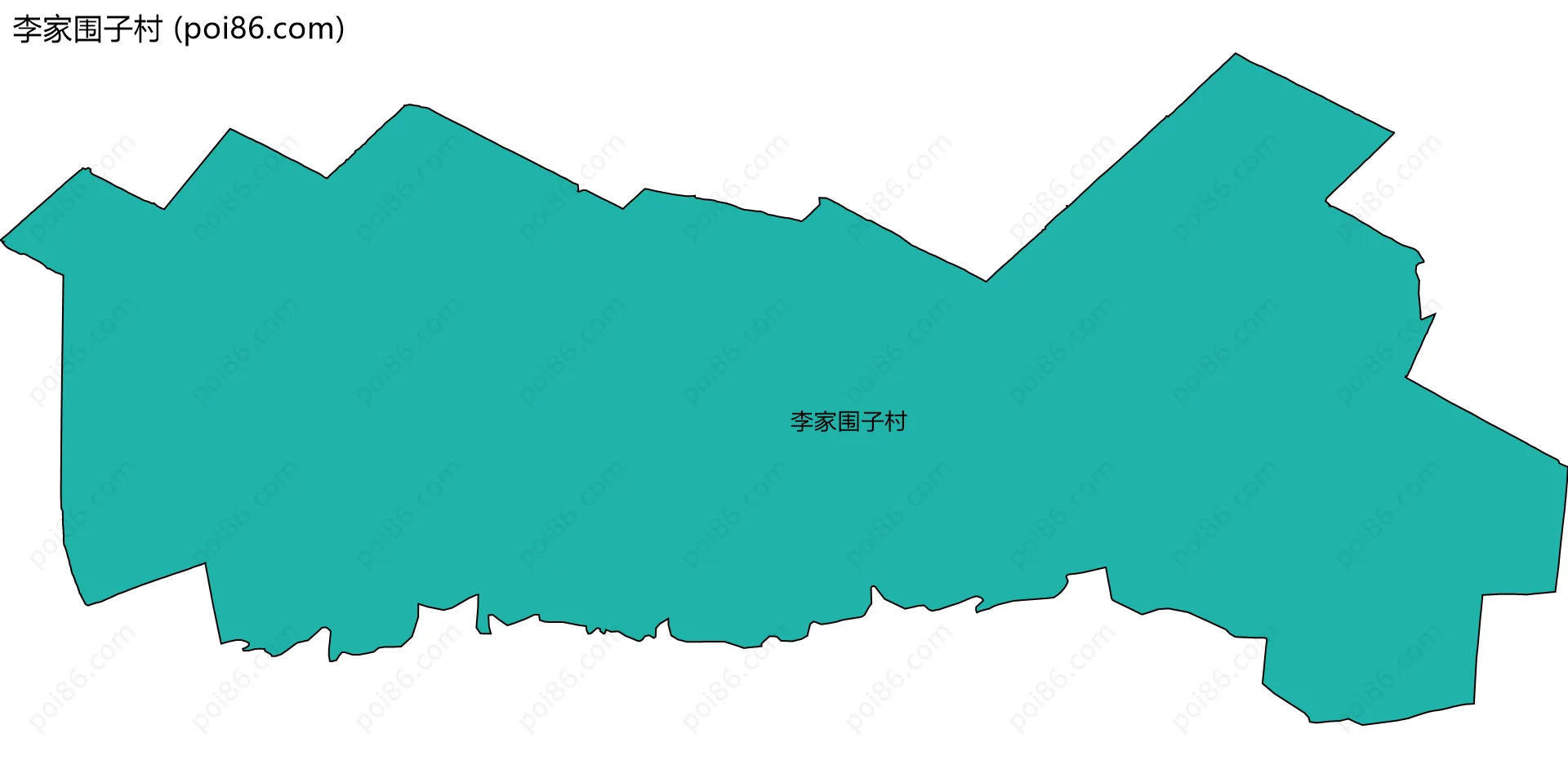 李家围子村边界地图