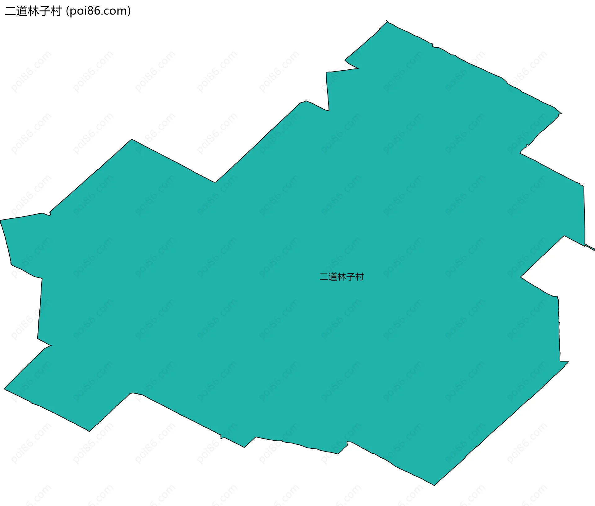 二道林子村边界地图