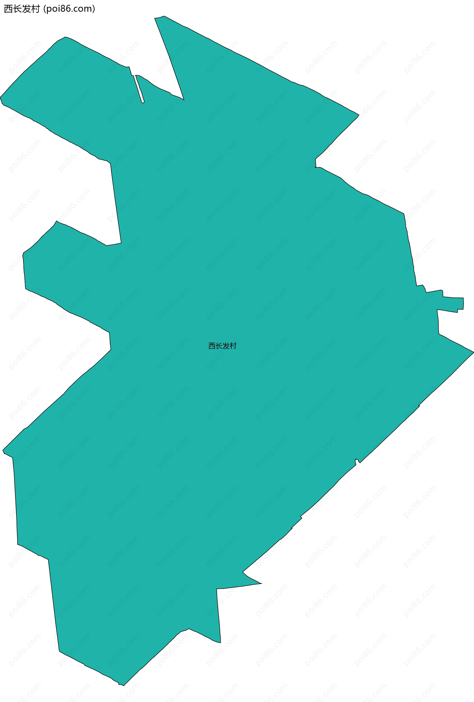 西长发村边界地图
