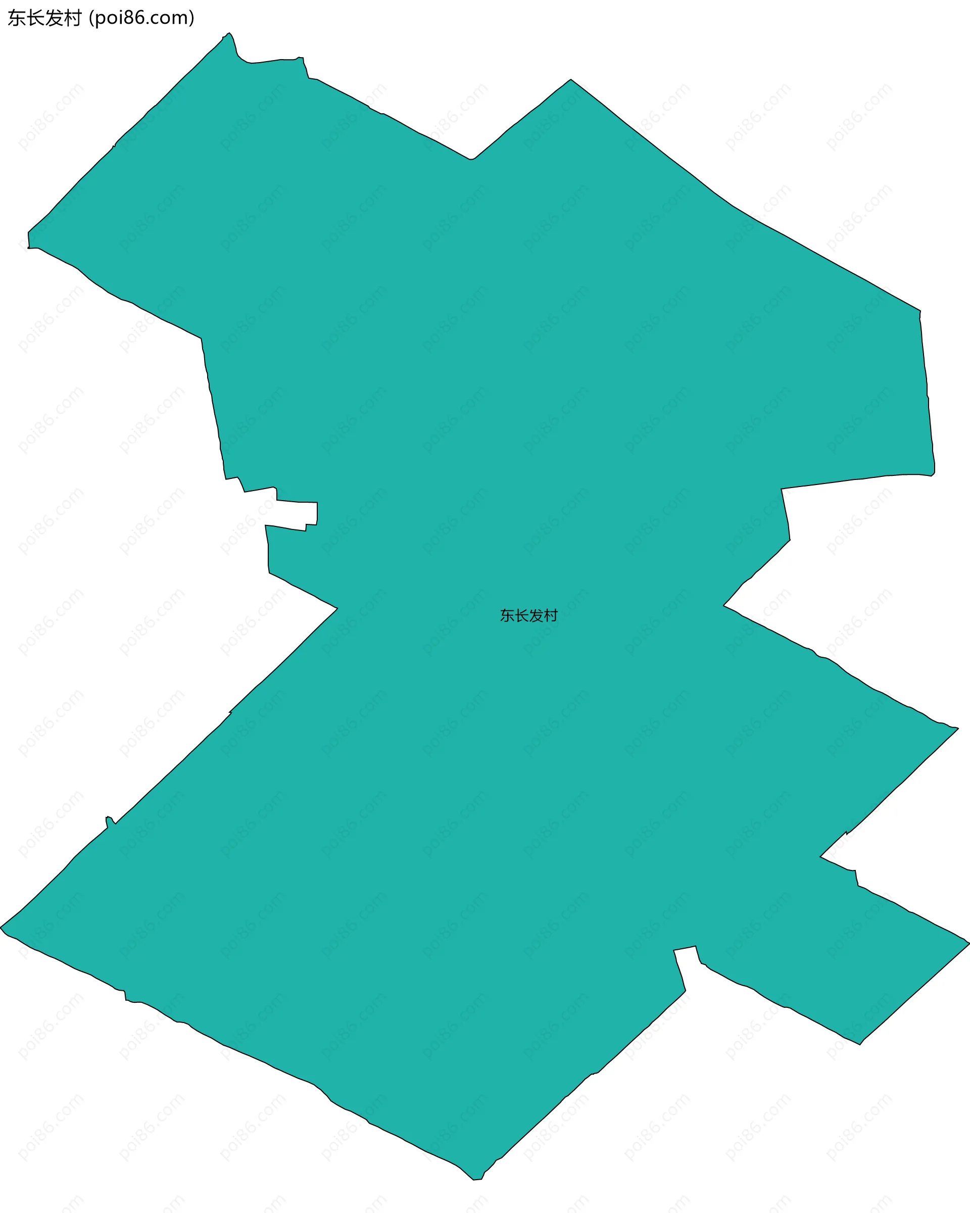 东长发村边界地图