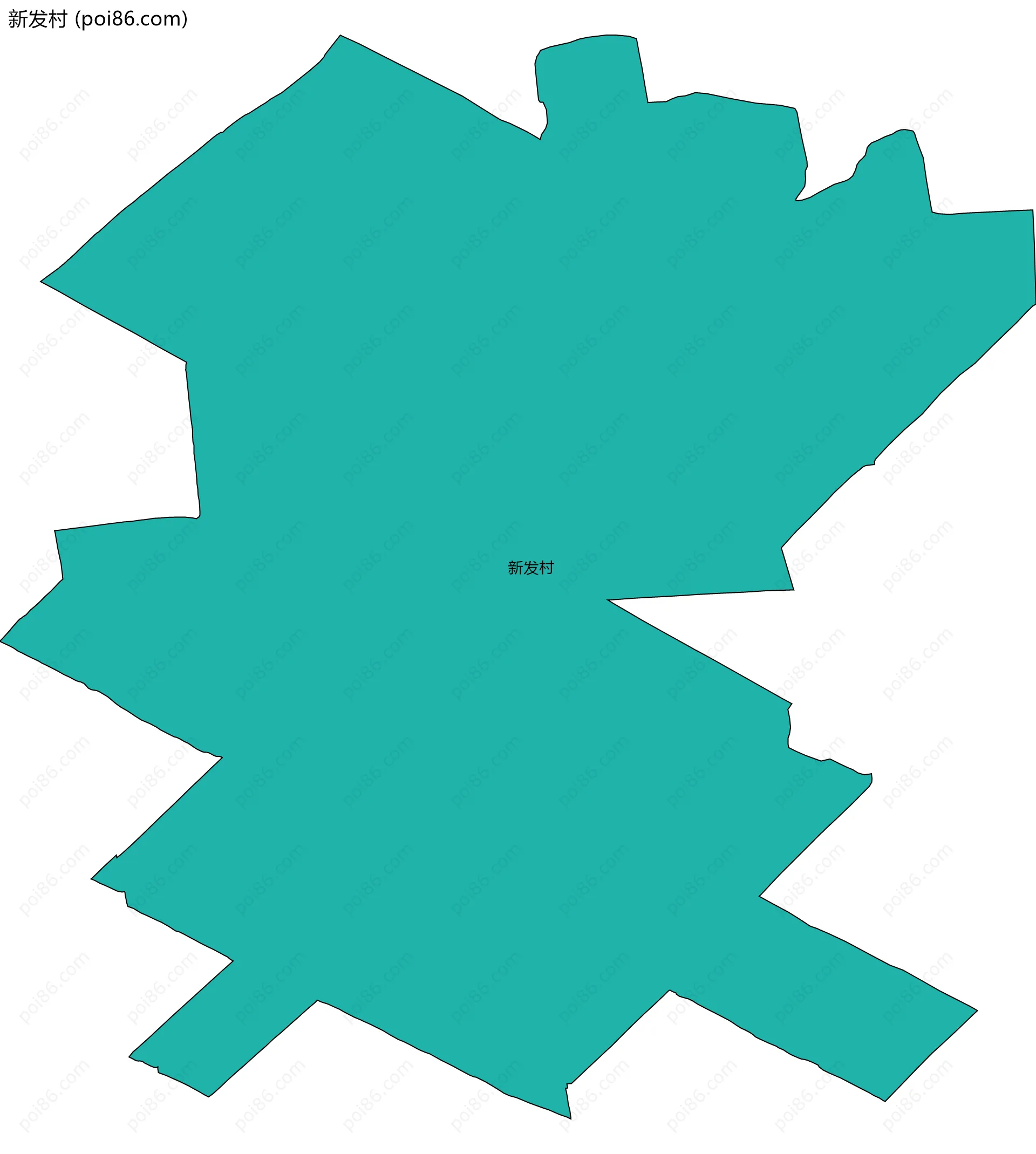 新发村边界地图