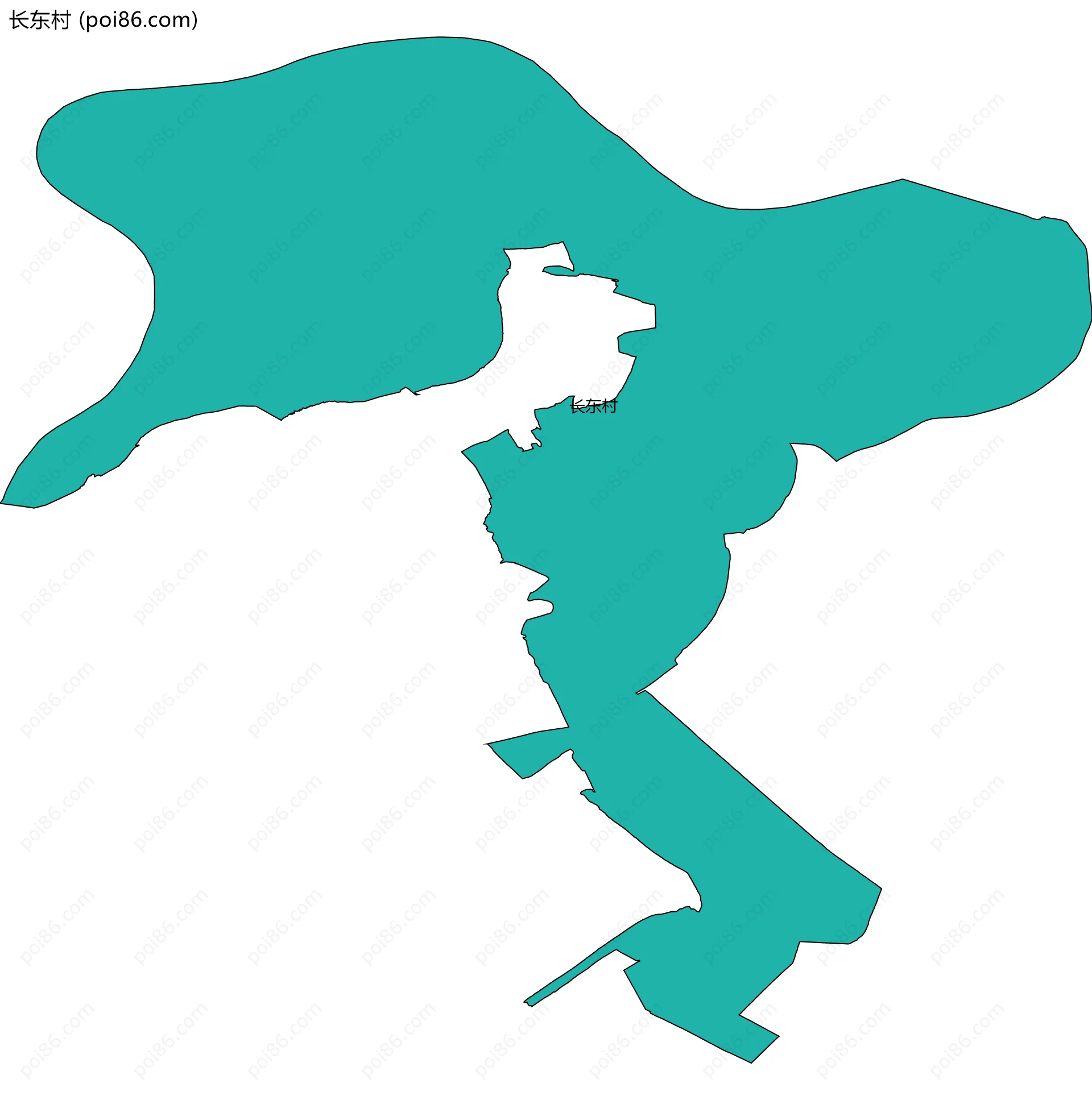 长东村边界地图