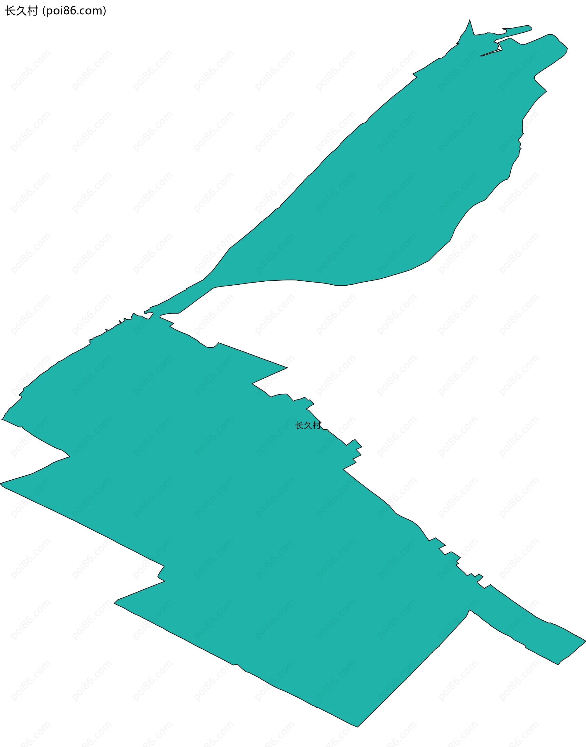 长久村边界地图