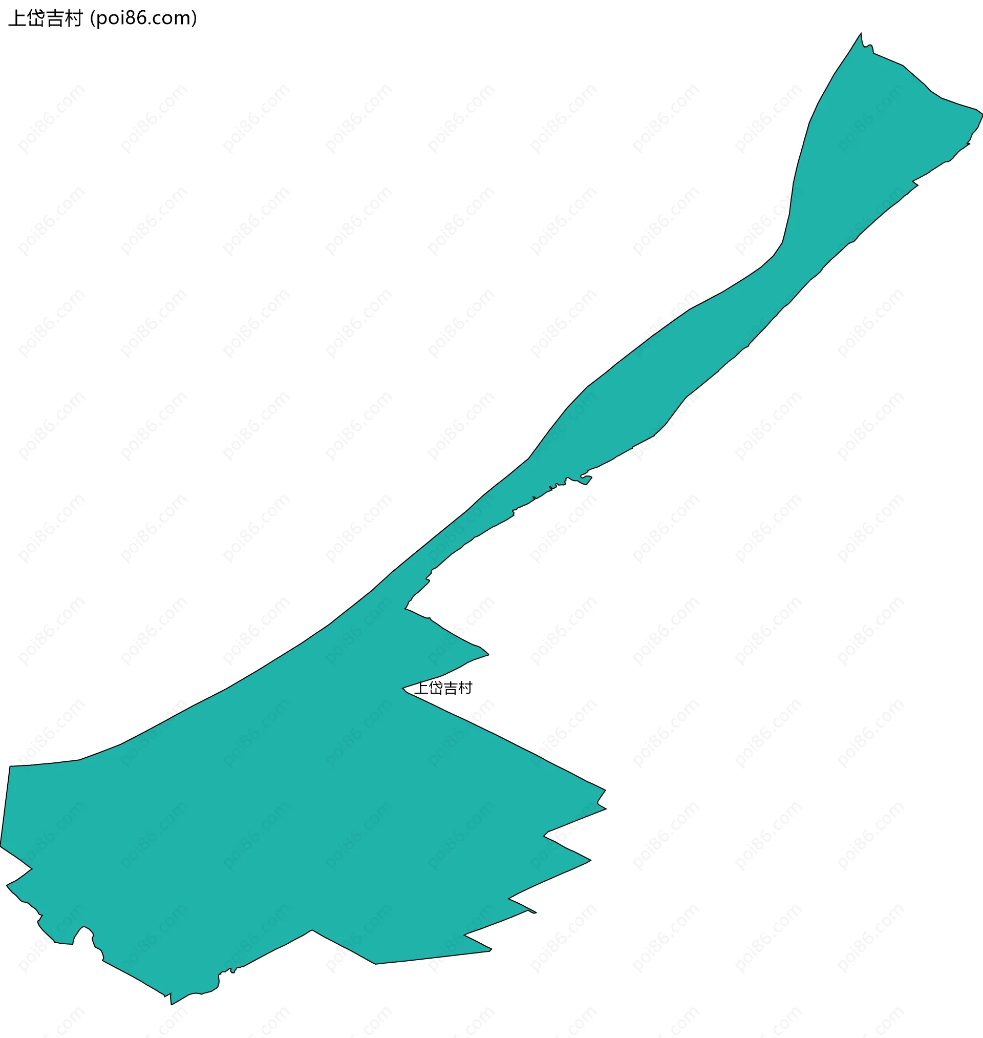 上岱吉村边界地图