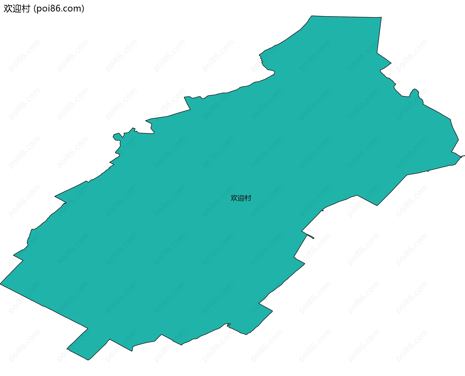欢迎村边界地图
