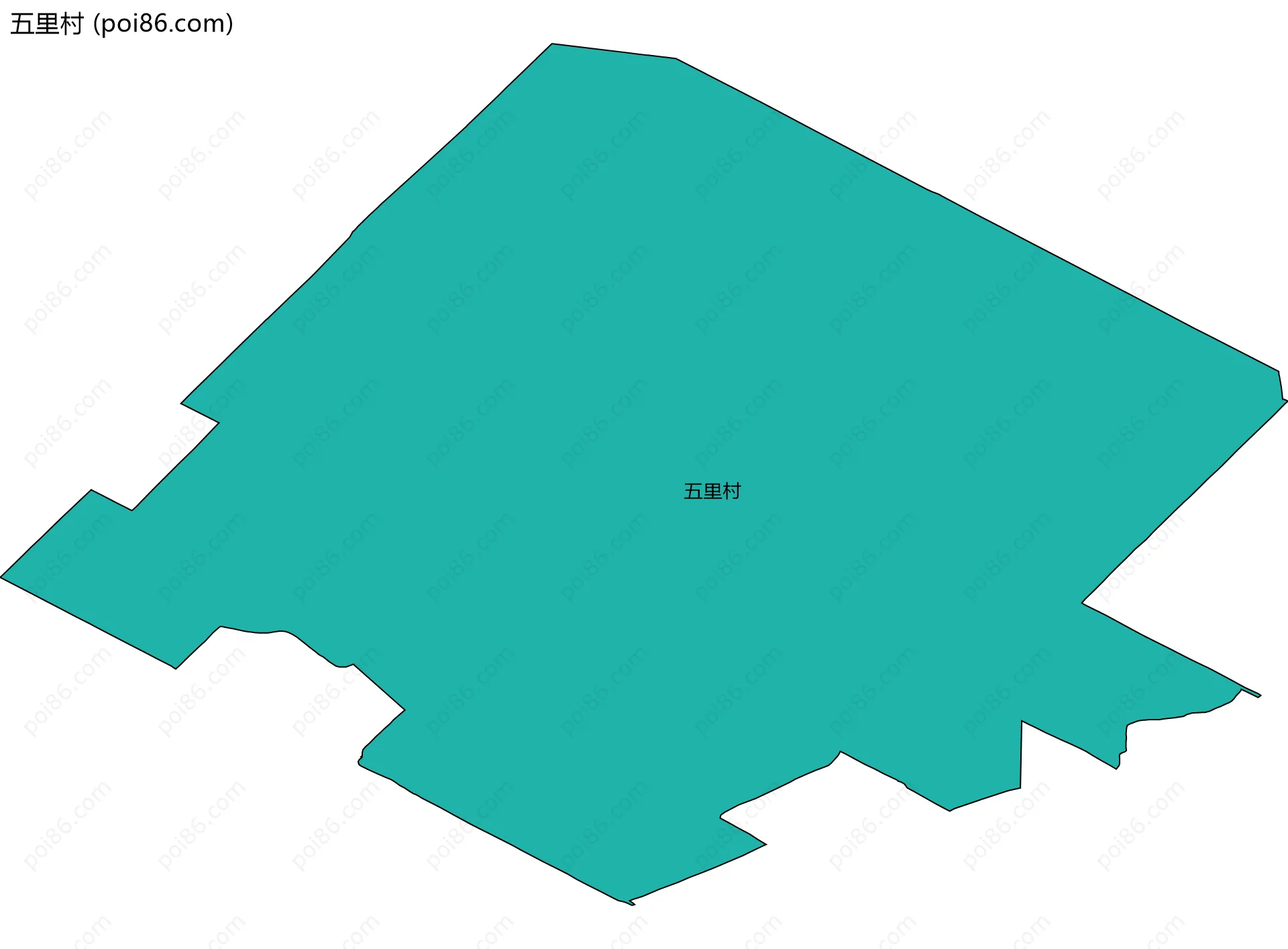 五里村边界地图