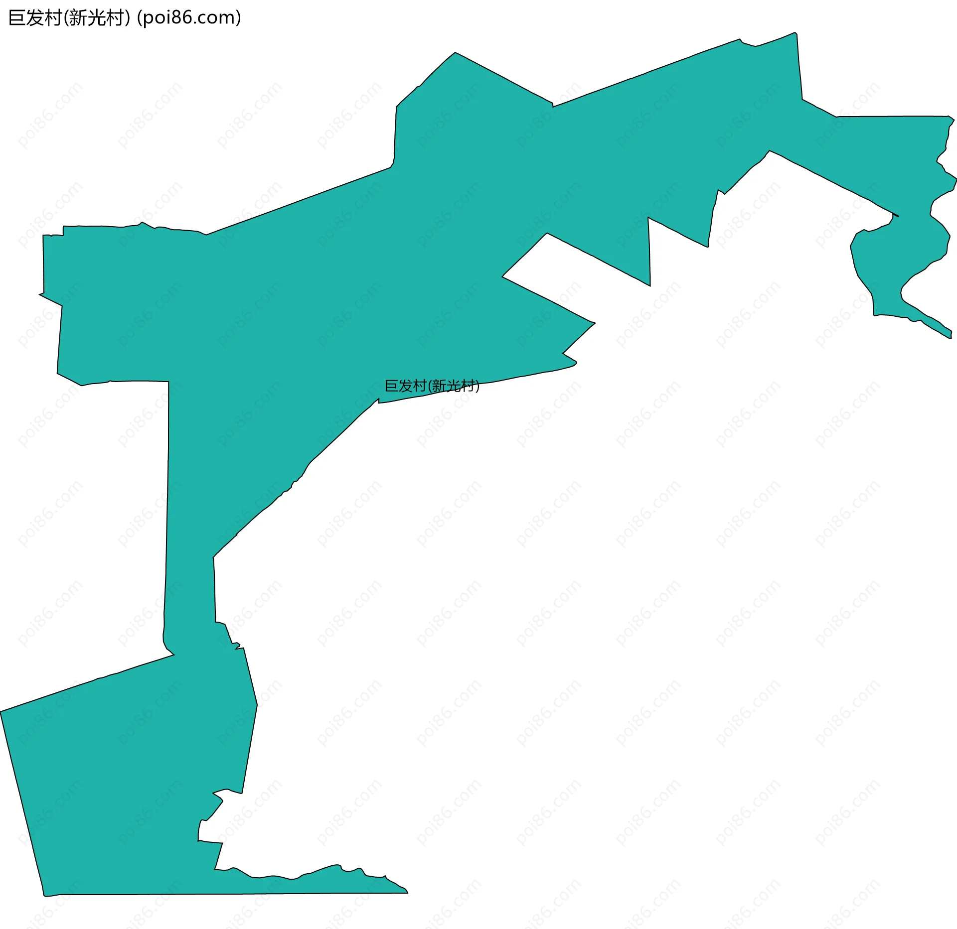 巨发村(新光村)边界地图