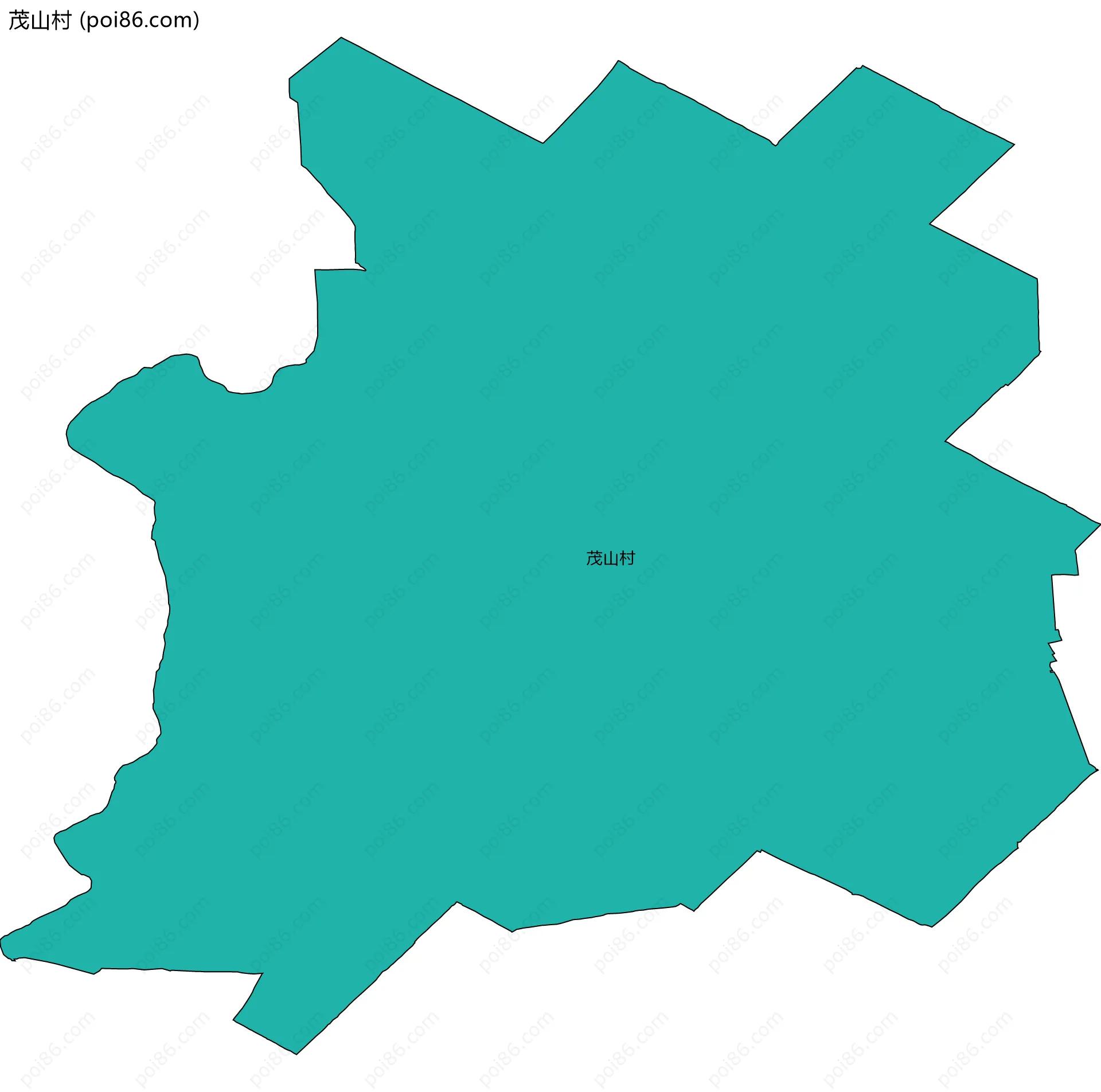 茂山村边界地图