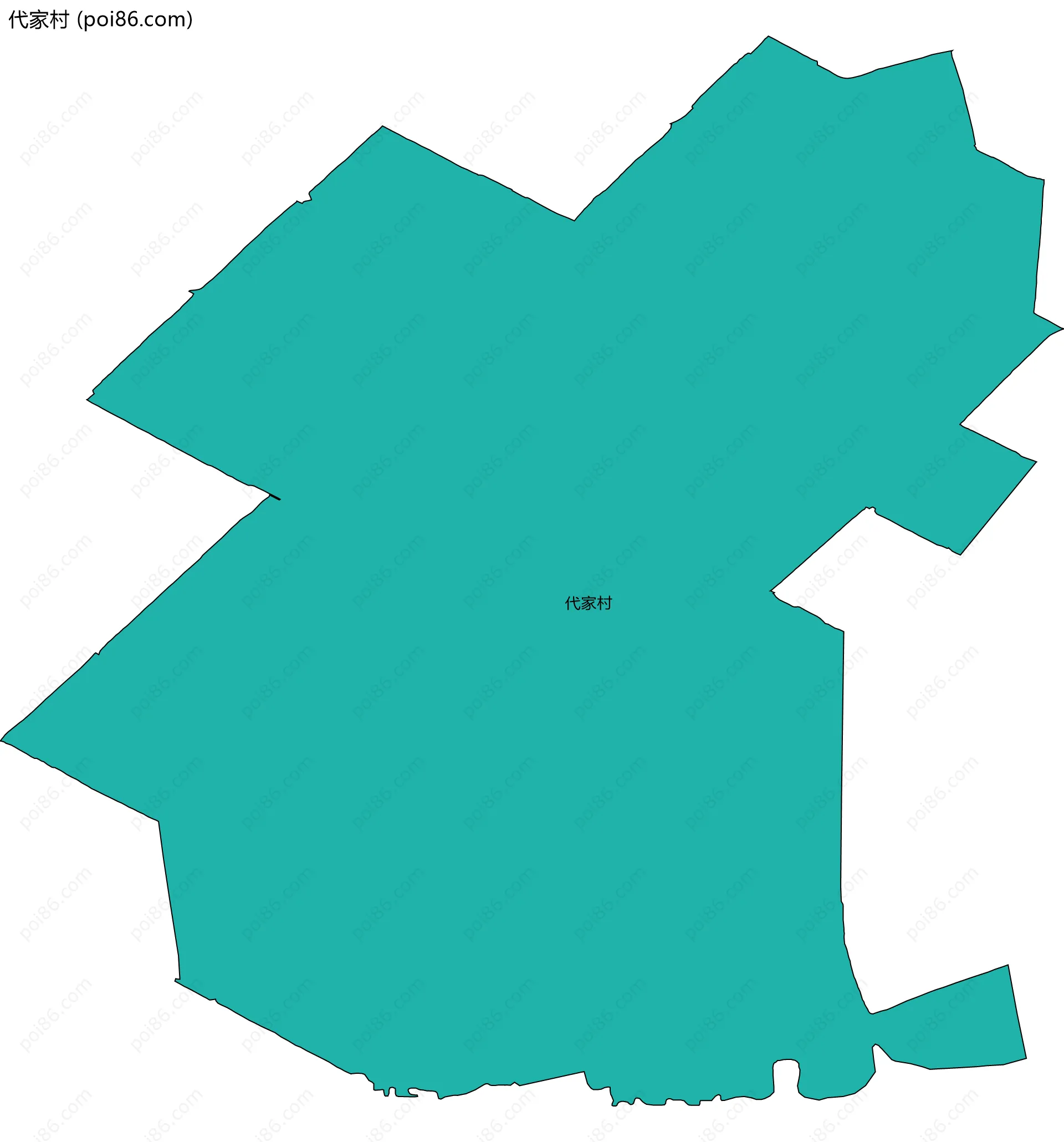 代家村边界地图