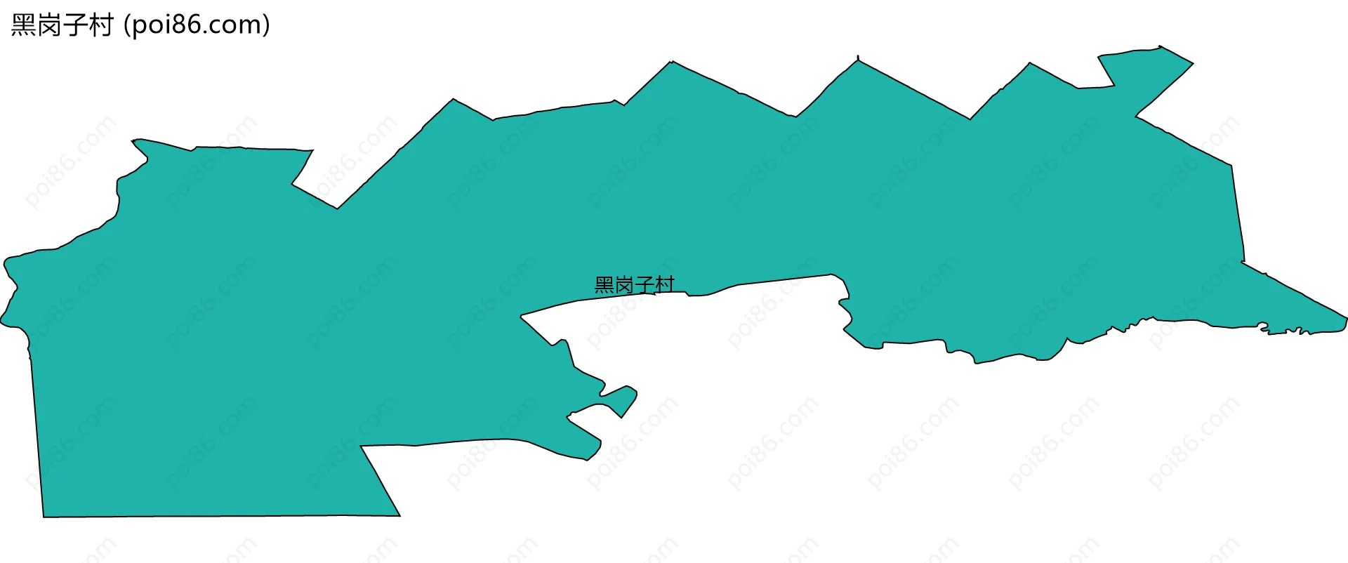 黑岗子村边界地图