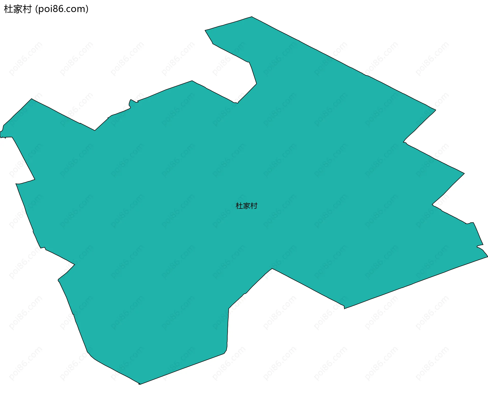 杜家村边界地图