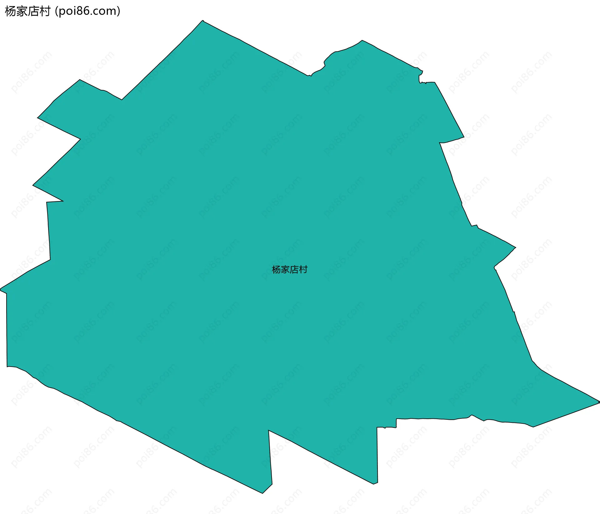 杨家店村边界地图