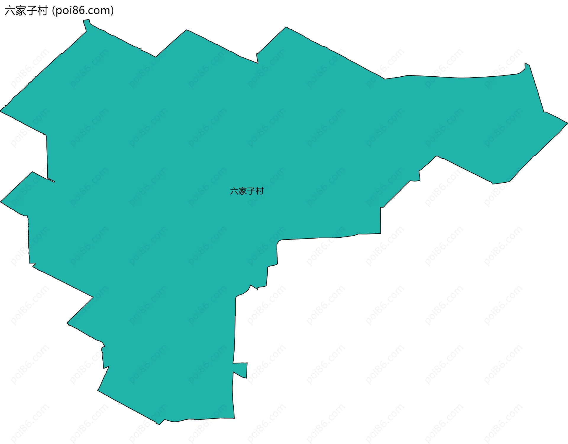 六家子村边界地图