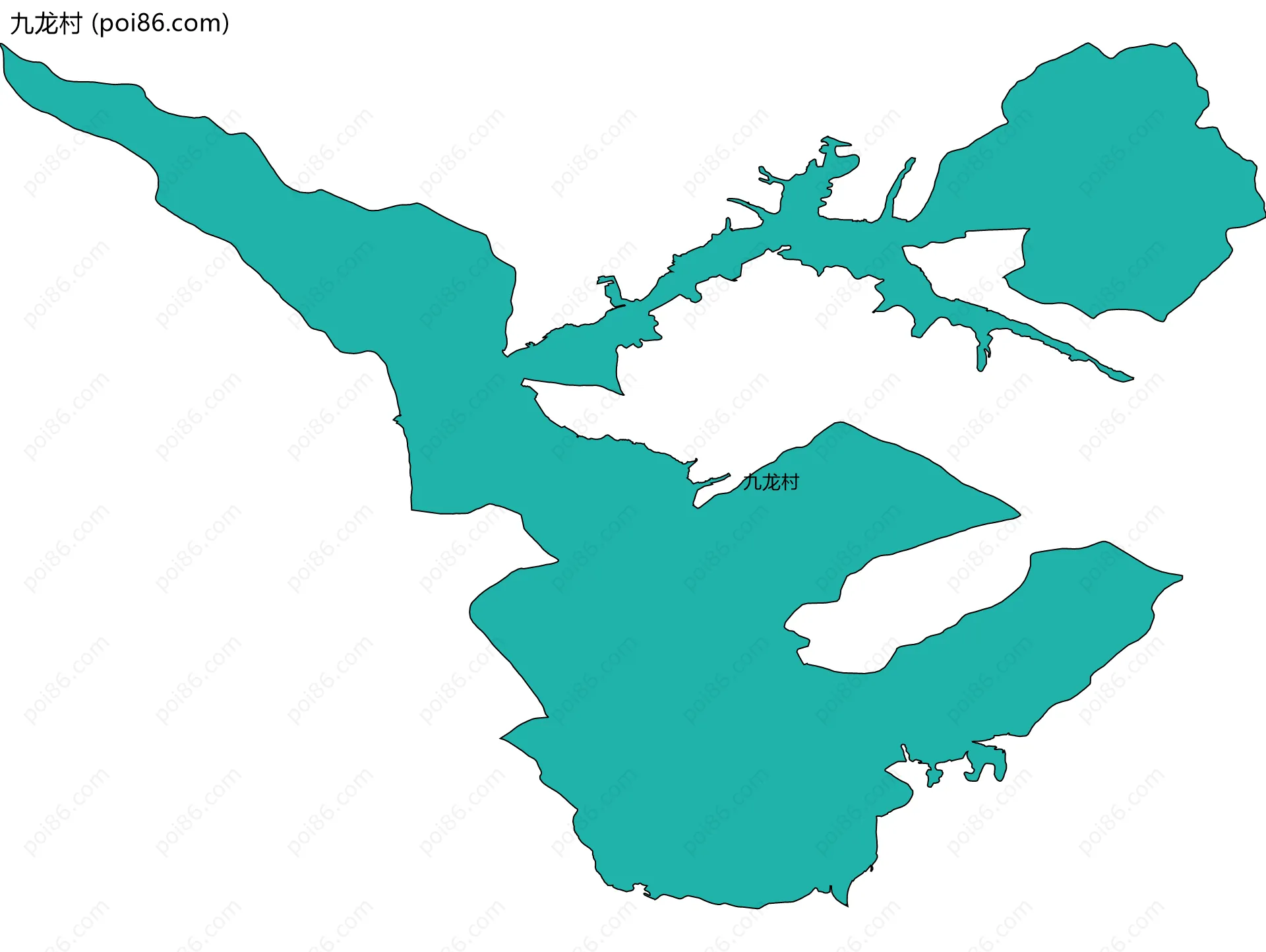 九龙村边界地图
