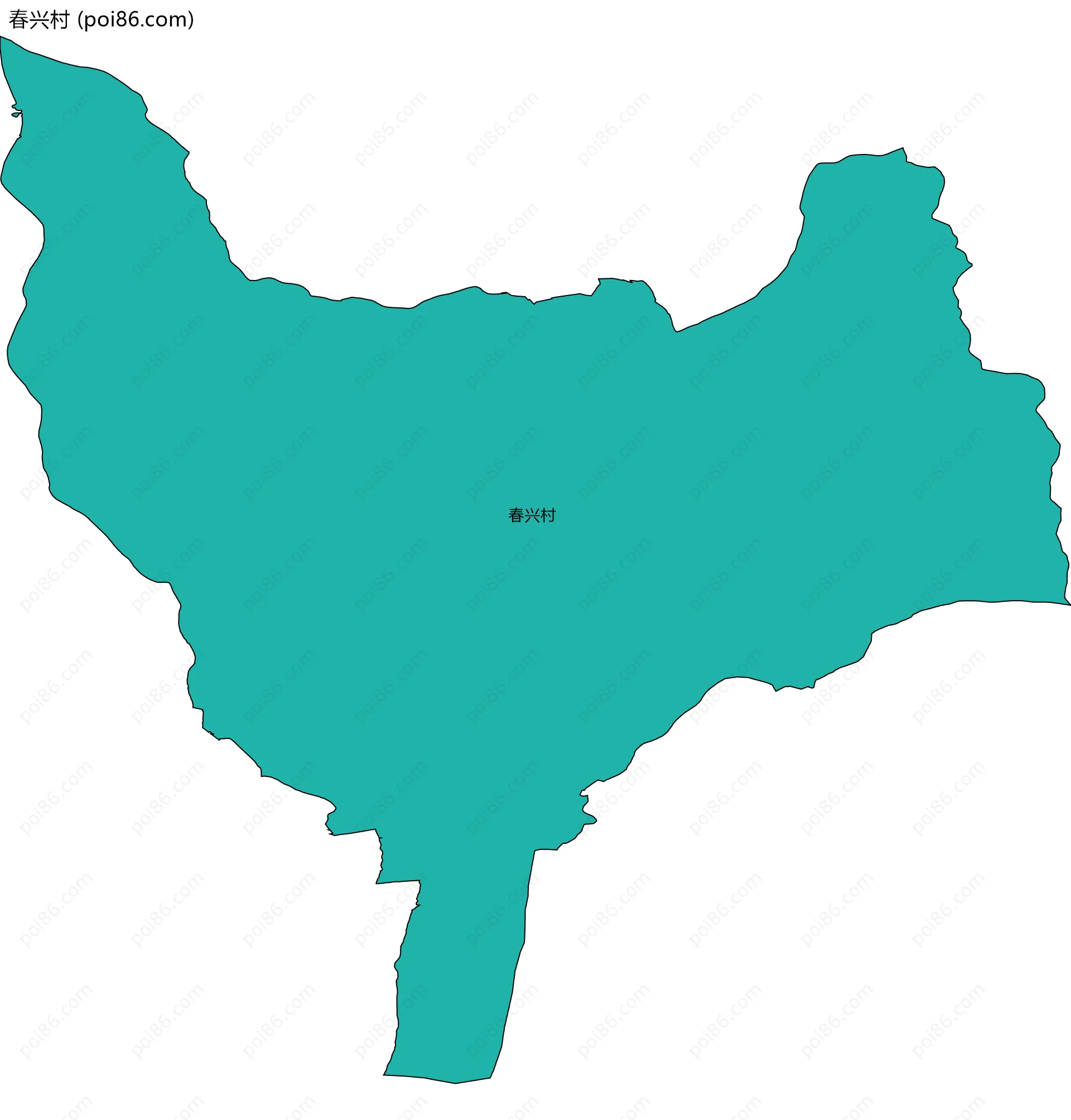 春兴村边界地图