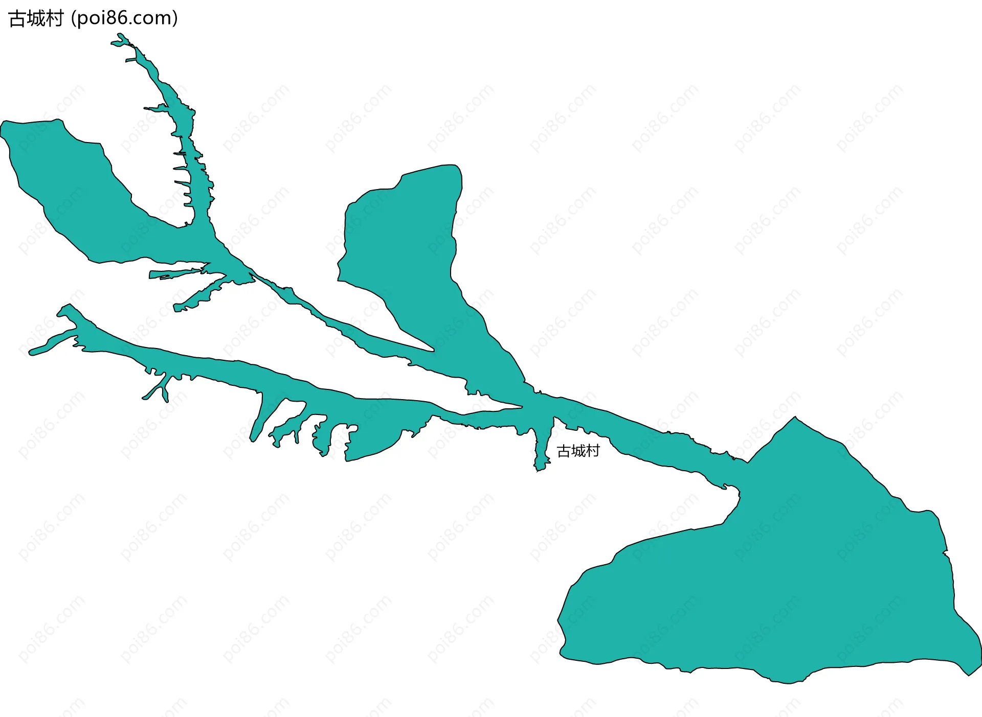 古城村边界地图