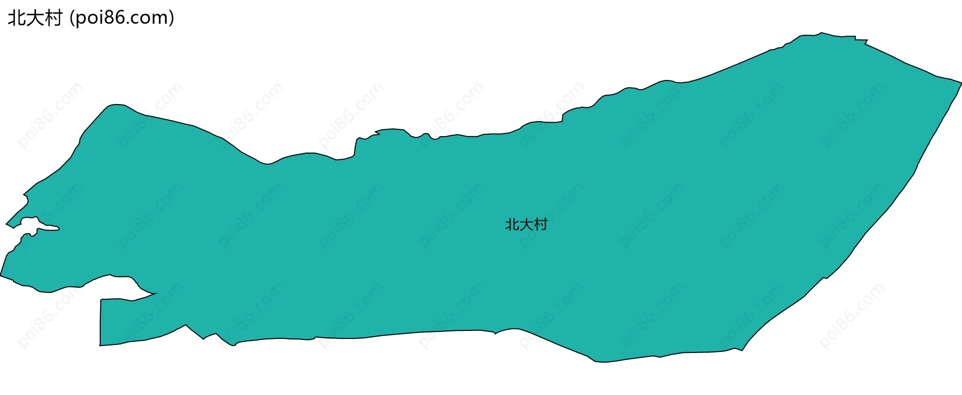 北大村边界地图