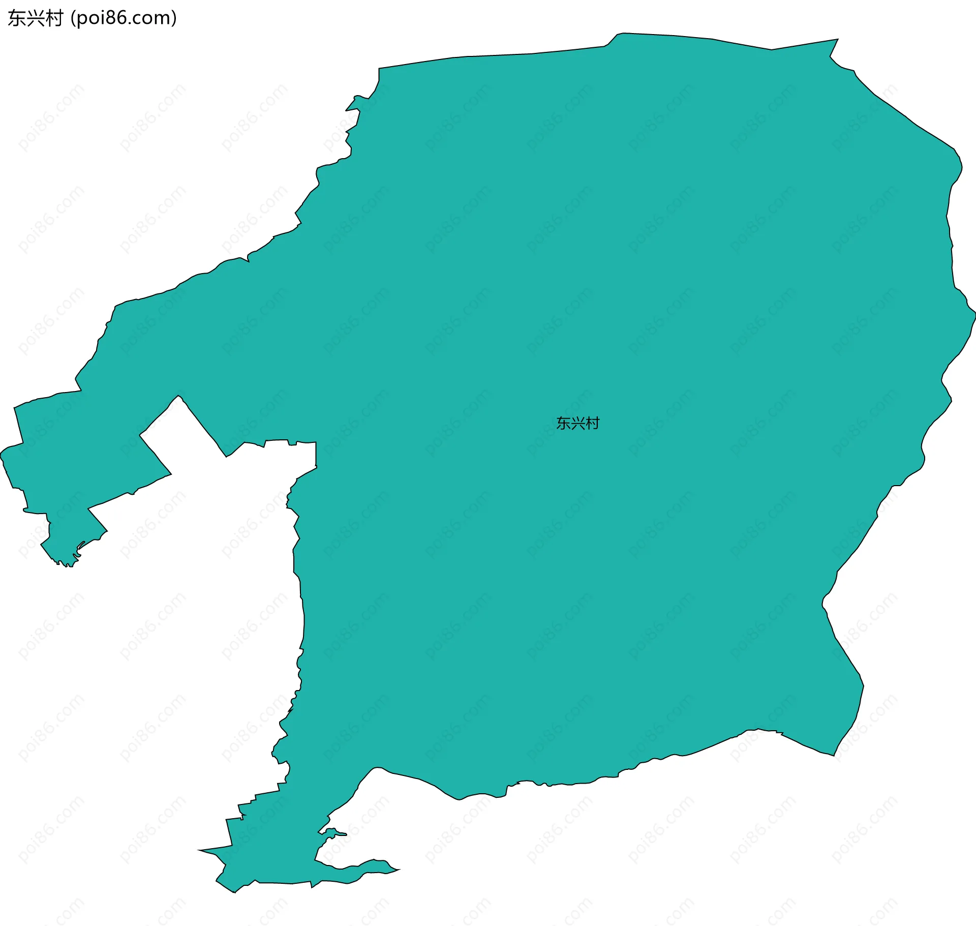 东兴村边界地图