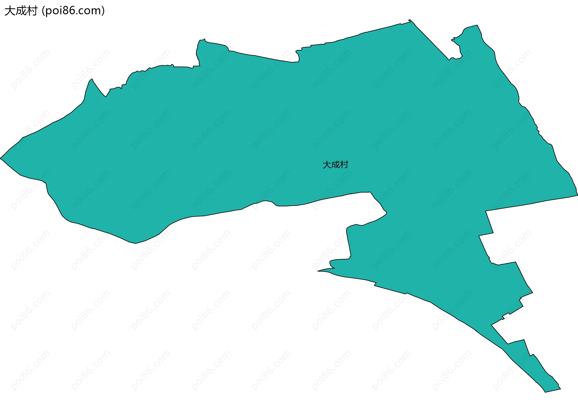大成村边界地图