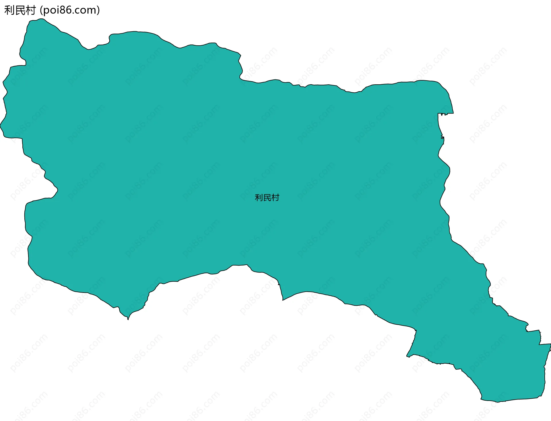 利民村边界地图