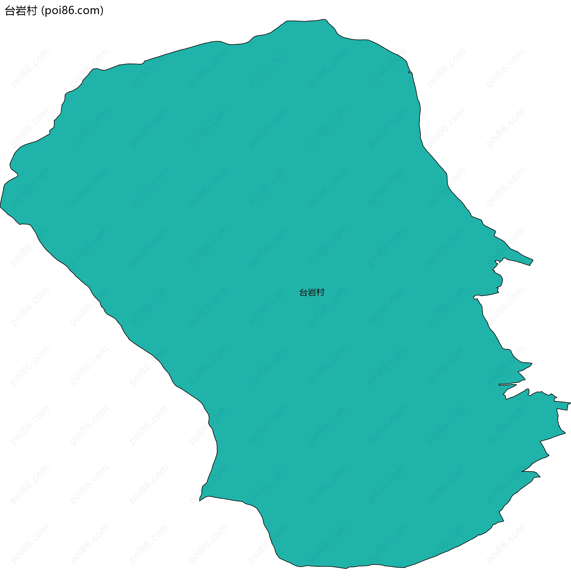 台岩村边界地图