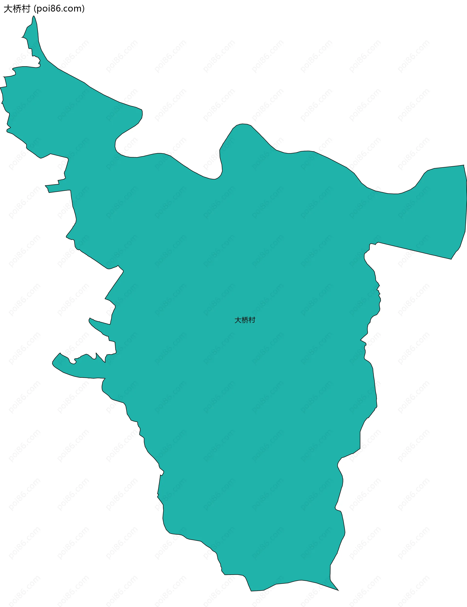 大桥村边界地图
