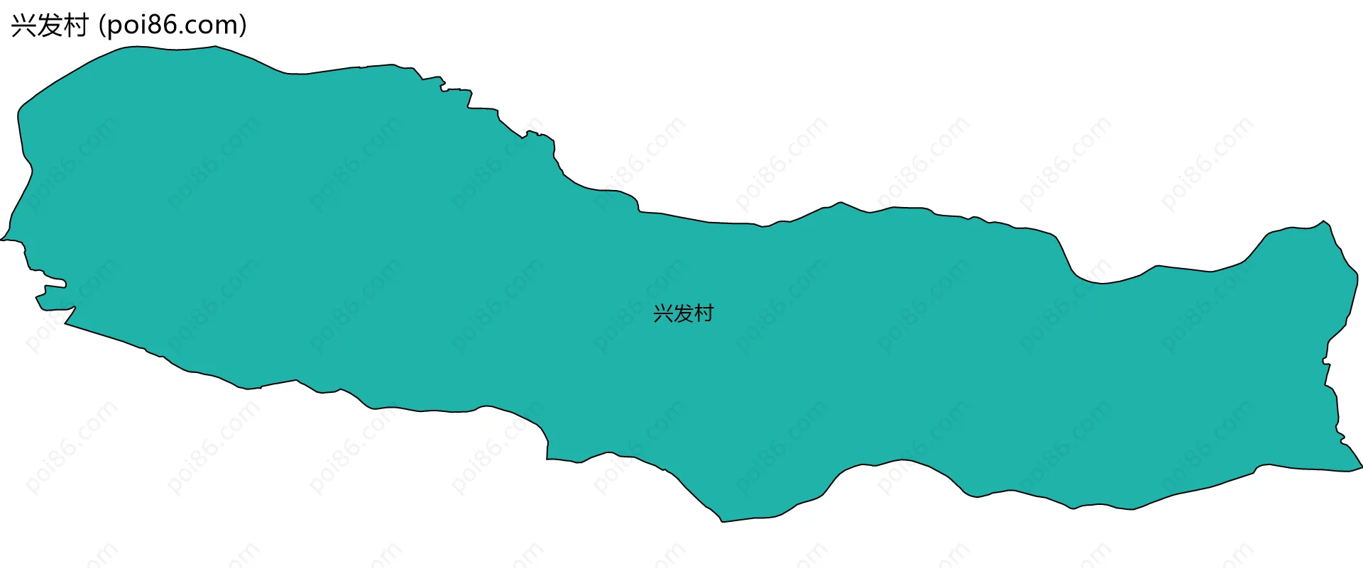 兴发村边界地图