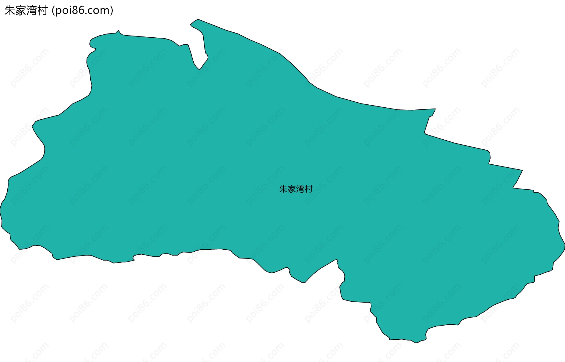 朱家湾村边界地图