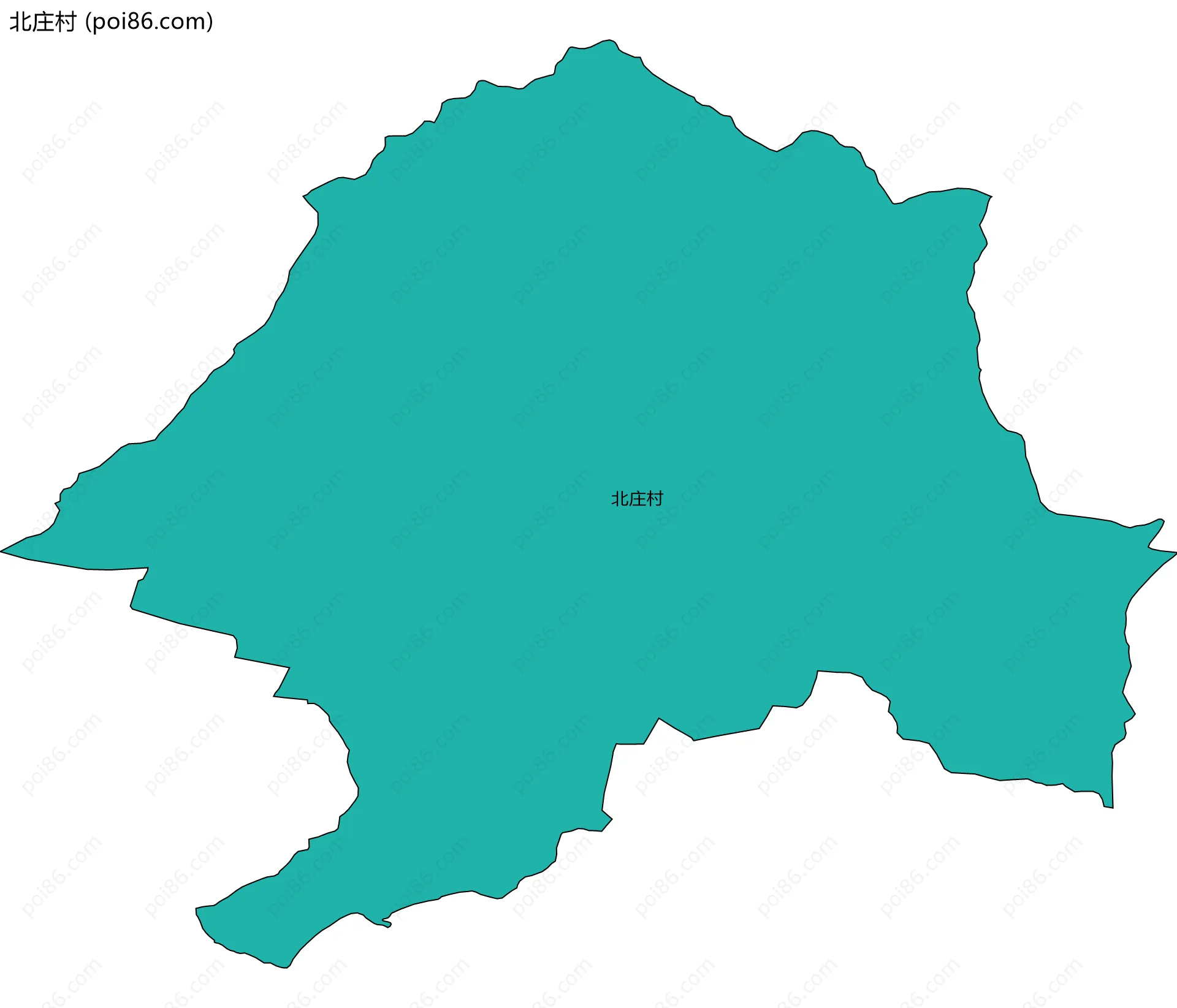 北庄村边界地图