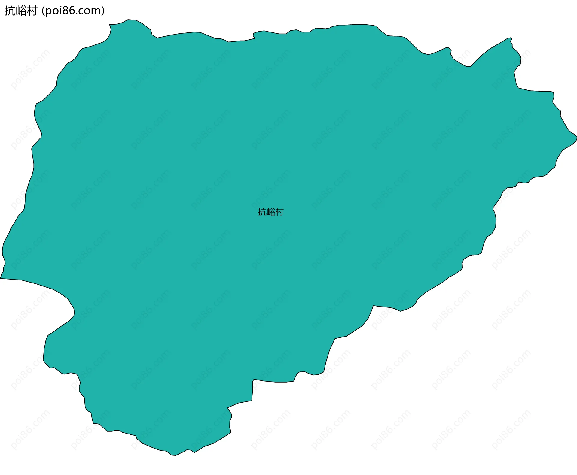 抗峪村边界地图